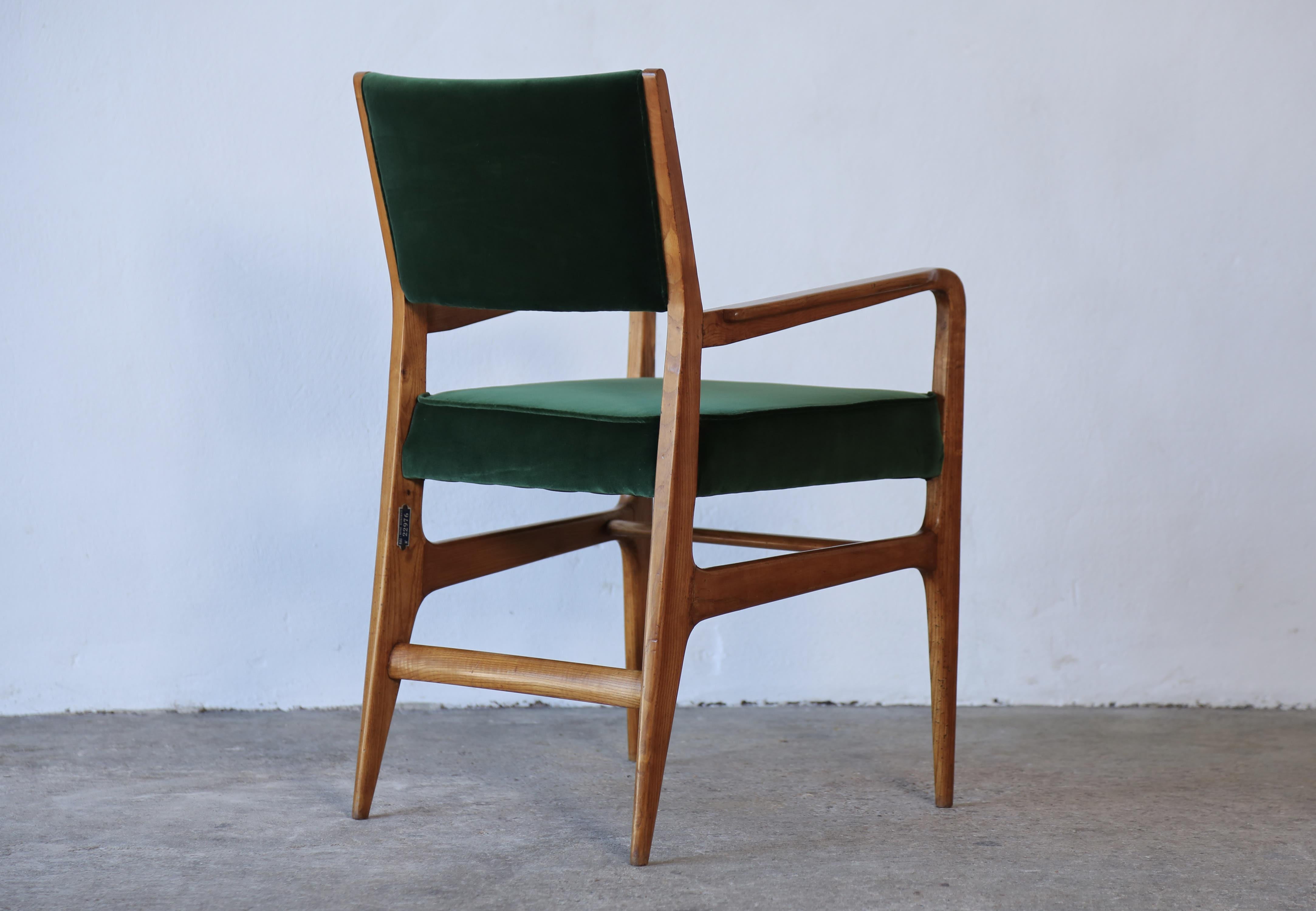 Rare Early Gio Ponti Chair, Giordano Chiesa, Italy, 1950s For Sale 4
