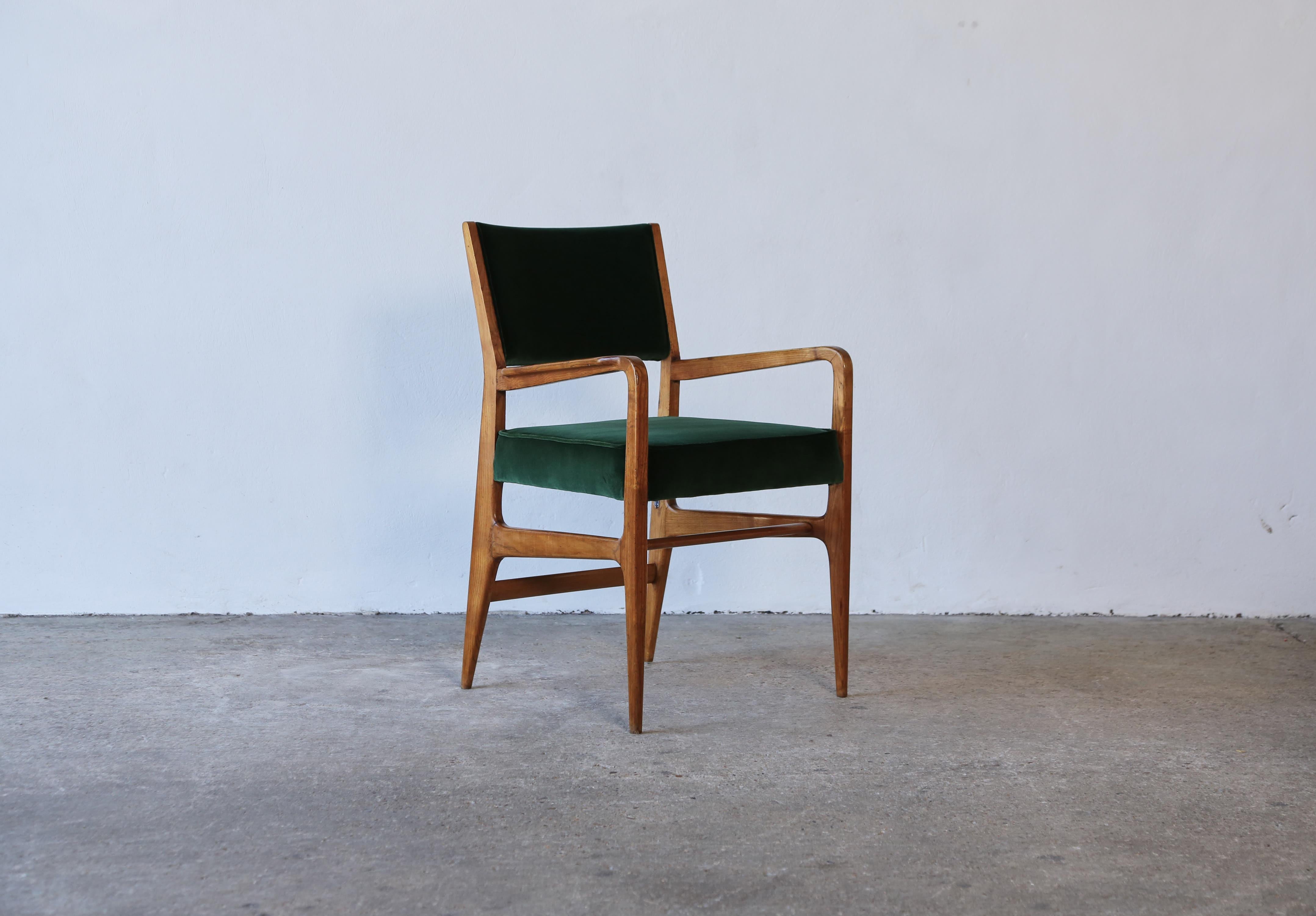 Mid-Century Modern Rare Early Gio Ponti Chair, Giordano Chiesa, Italy, 1950s For Sale