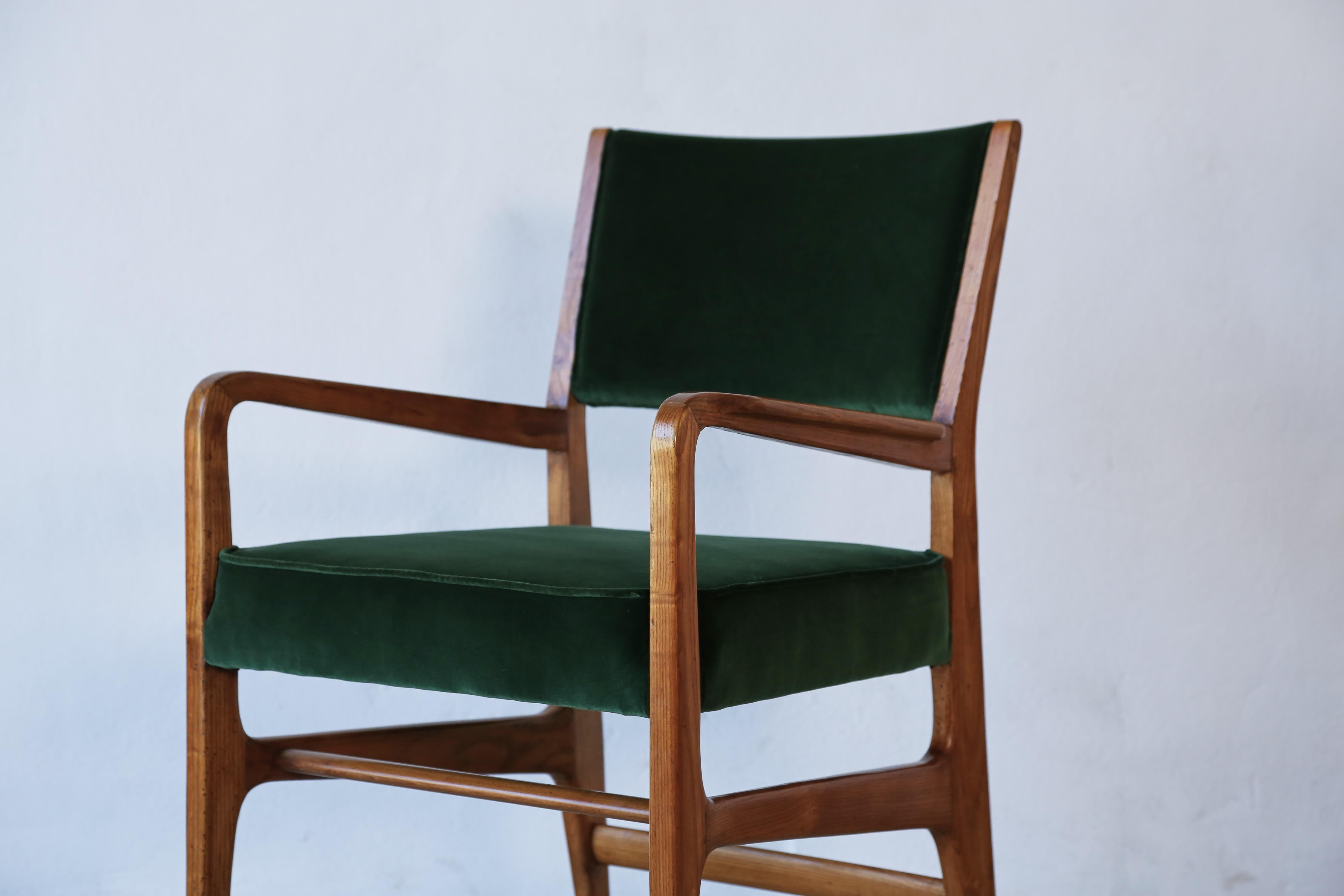 Mid-Century Modern Rare Early Gio Ponti Chair, Giordano Chiesa, Italy, 1950s For Sale