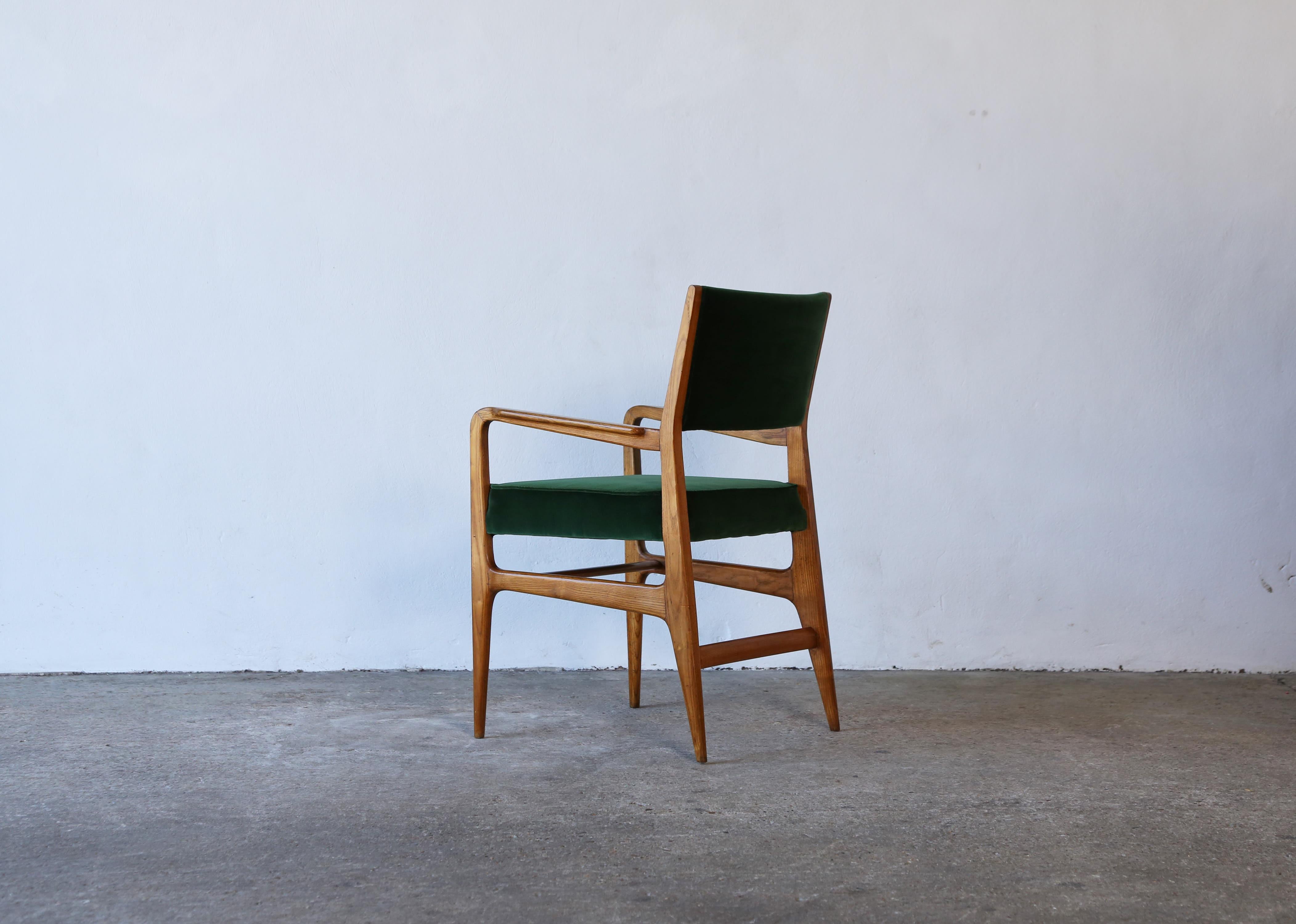 Brass Rare Early Gio Ponti Chair, Giordano Chiesa, Italy, 1950s For Sale