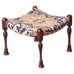 Seltener früher Gustav Stickley "India Seat" Hocker oder Ottomane:: um 1900