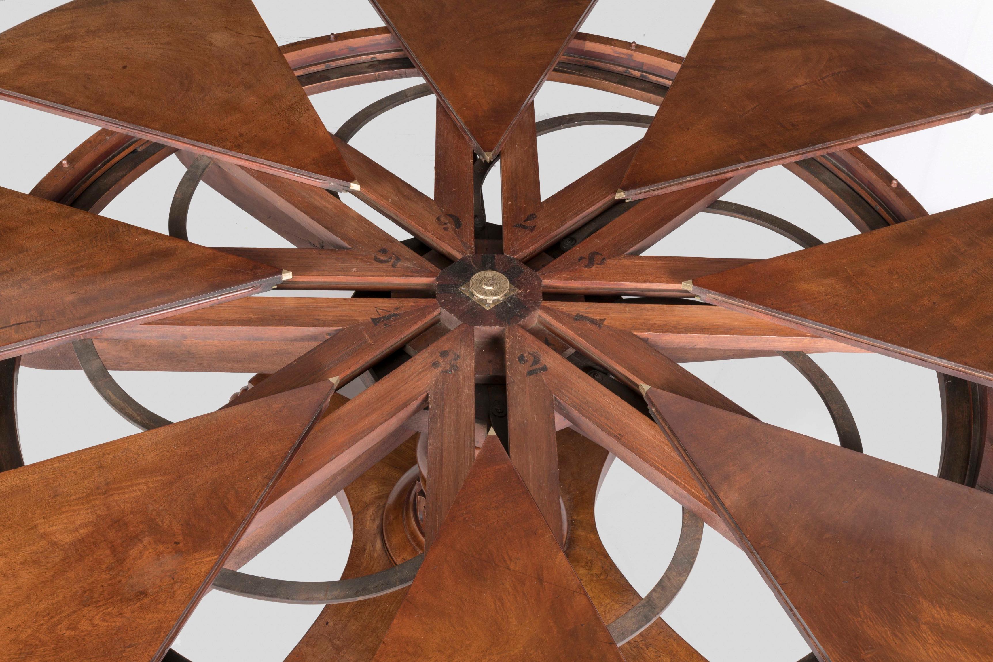 19th Century Rare & Early Jupe Expanding Dining Table by Johnstone & Jeanes For Sale