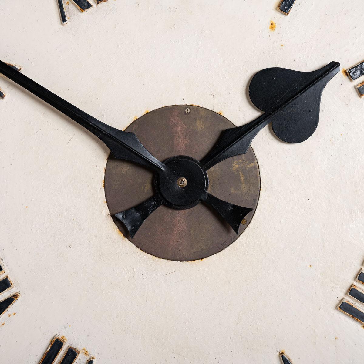 Rare Early Large Cast Iron Exposed Dial Railway Clock by Synchronome Electric For Sale 3