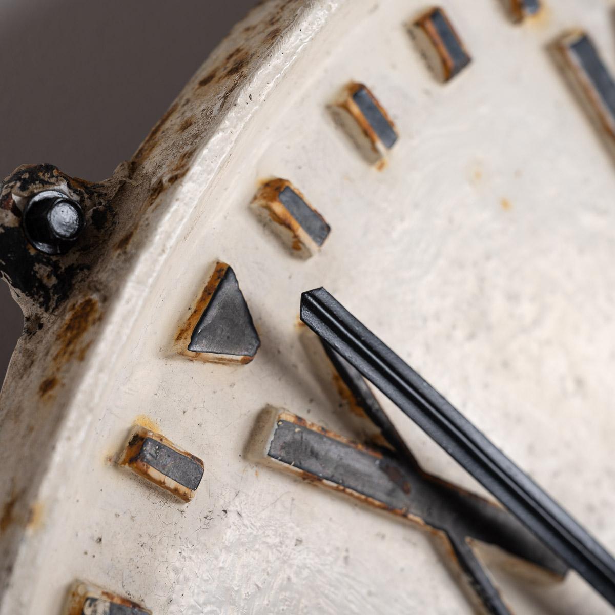 Rare Early Large Cast Iron Exposed Dial Railway Clock by Synchronome Electric For Sale 5
