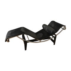 Vintage Rare Early Le Corbusier LC4 Chaise Lounge Cassina Signed Nr. 737, 1960s