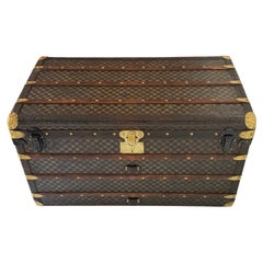 Rare Early Louis Vuitton Damier Steamer Trunk with Ballantine Family Provenance