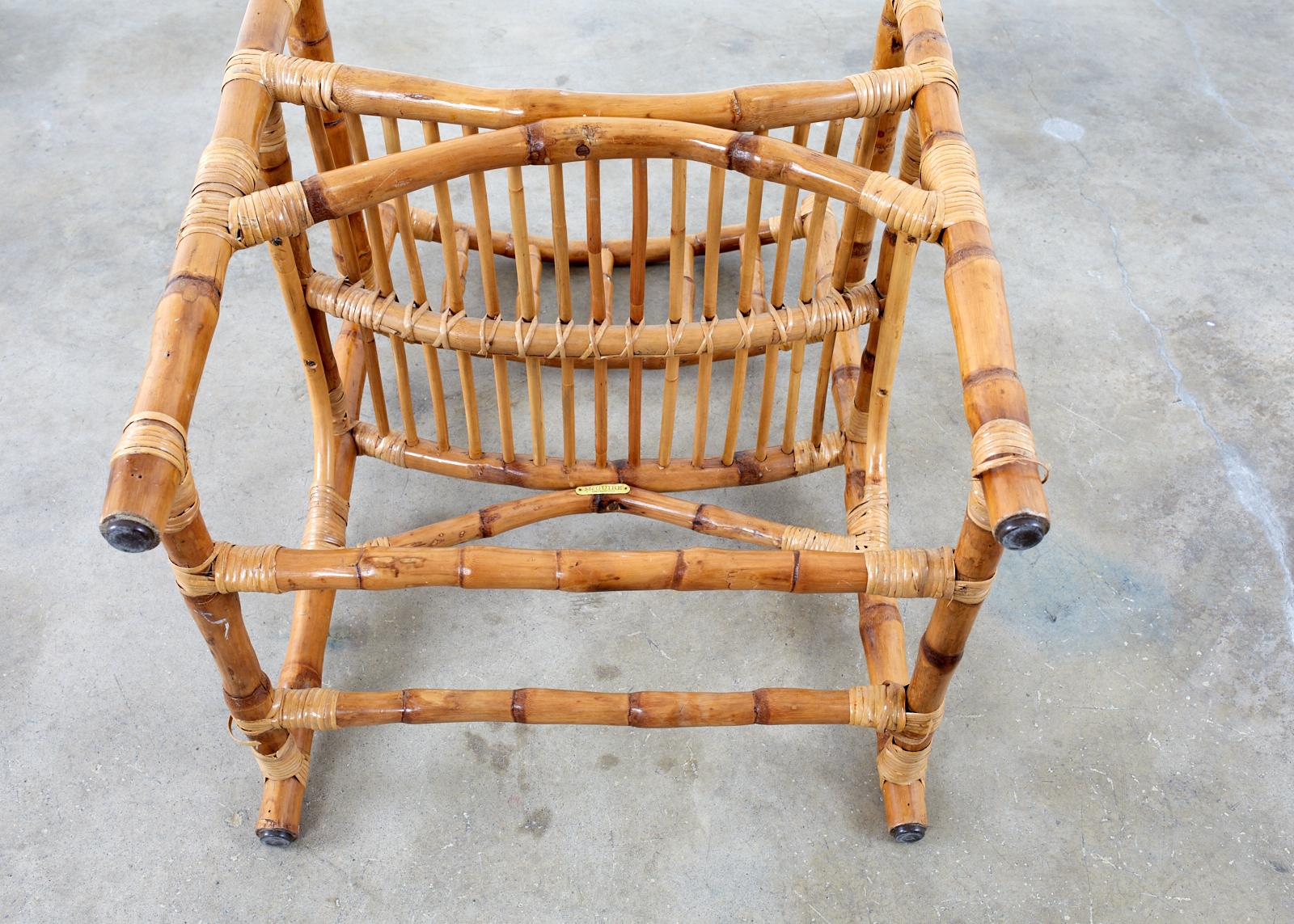 Rare Early McGuire Organic Modern Bamboo Armchair 7