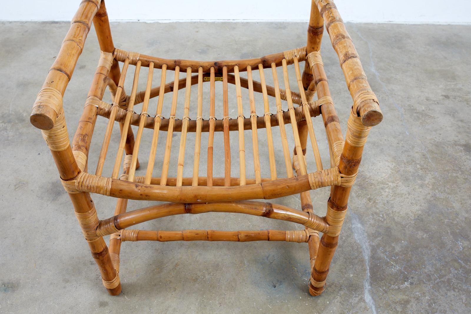Rare Early McGuire Organic Modern Bamboo Armchair 2
