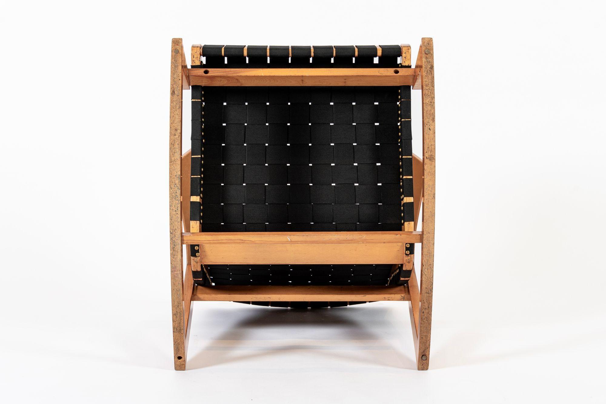 Rara sedia a dondolo in legno del primo Novecento di Ralph Rapson, anni '40 in vendita 9