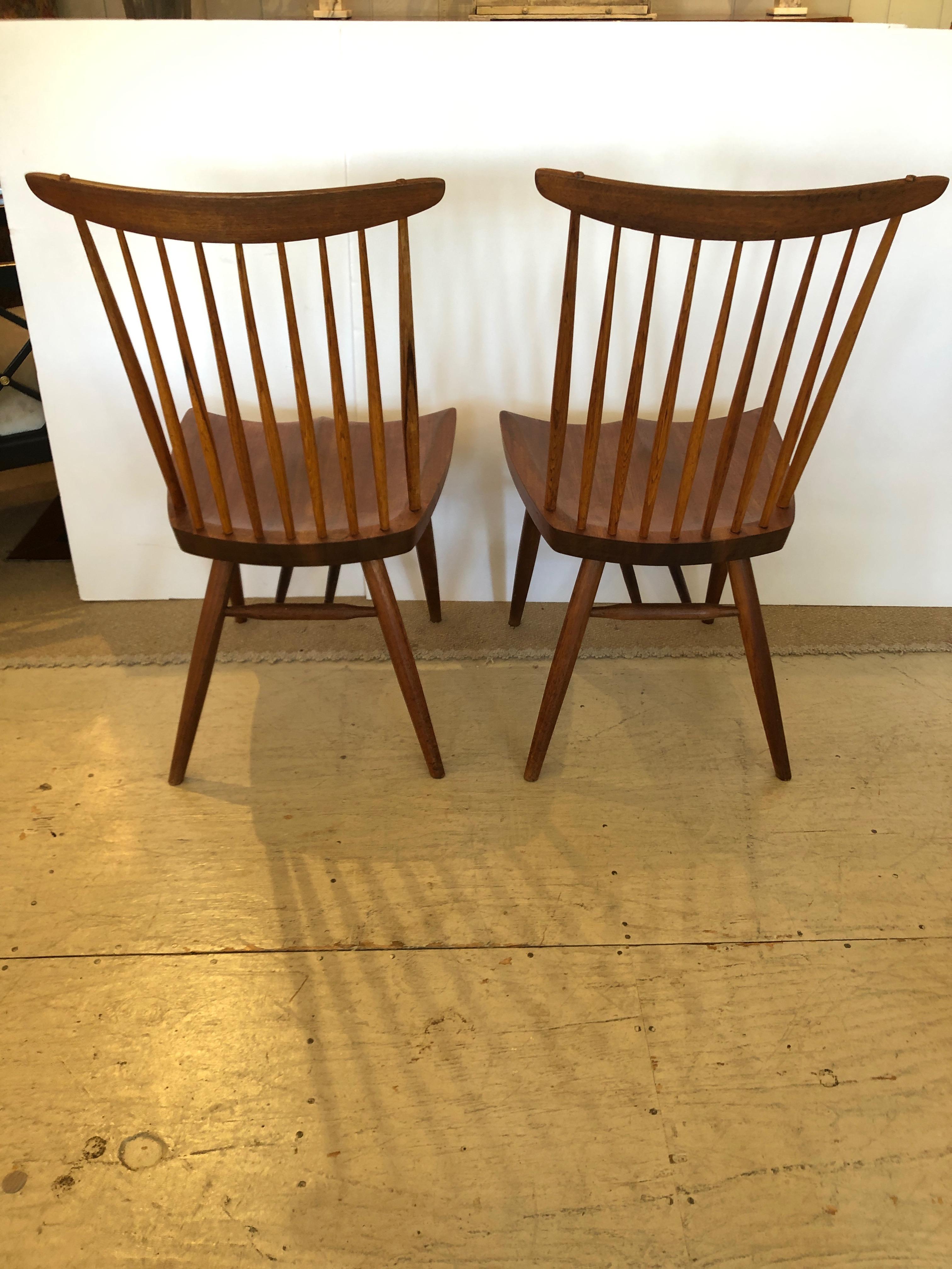 Seltenes frühes Paar George Nakashima „Neue Stühle“ im Angebot 5