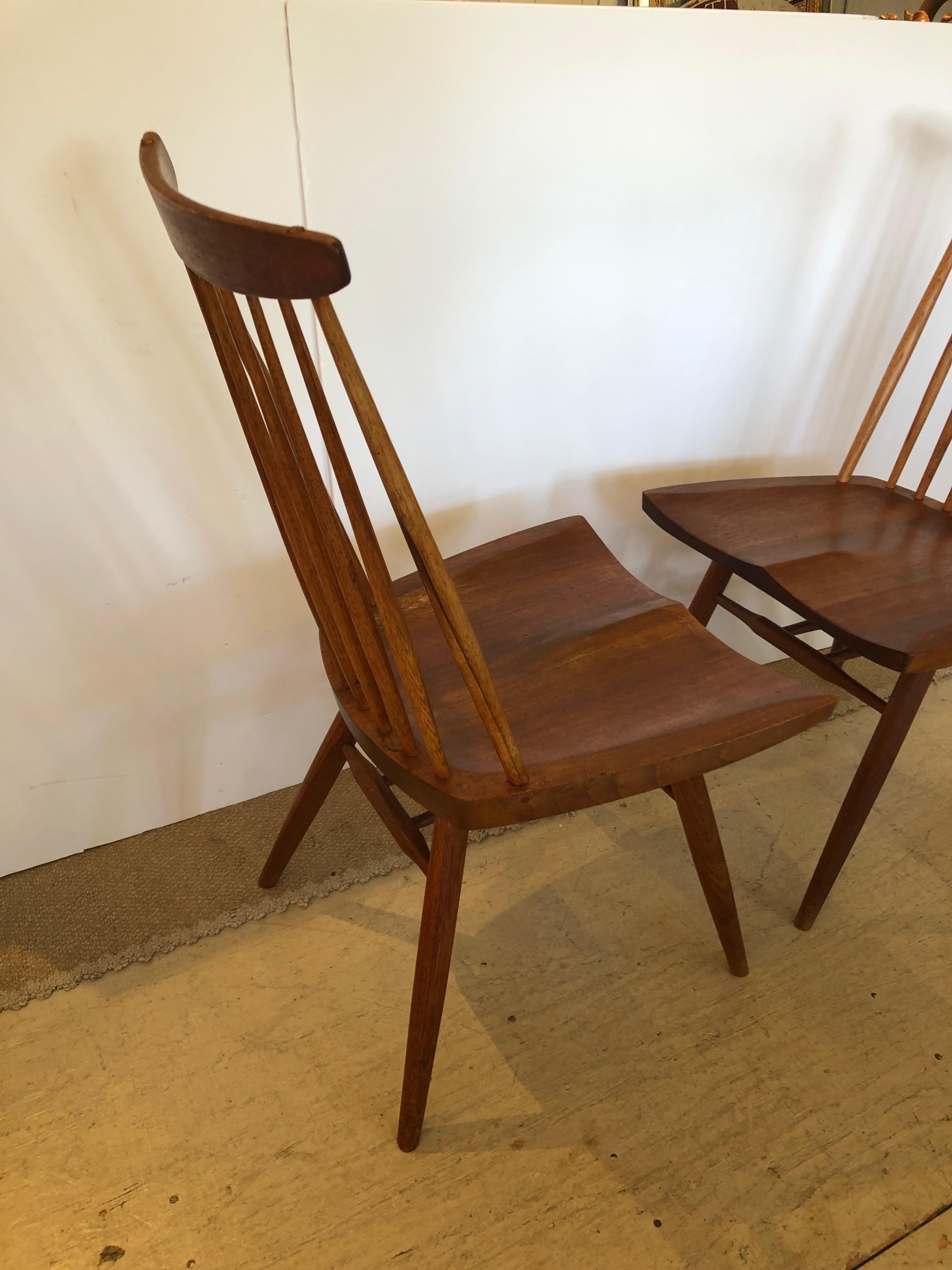 Rare paire de « nouvelles chaises » de George Nakashima en vente 2