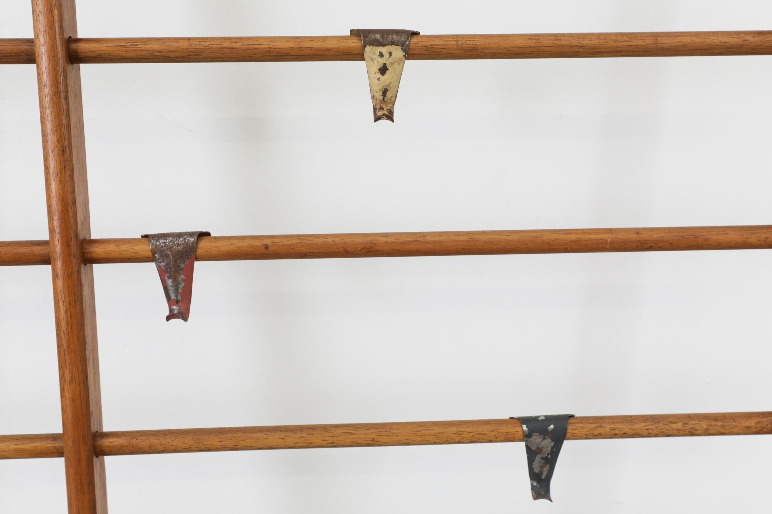 Rare Early Pilastro Teak Coat Rack 4
