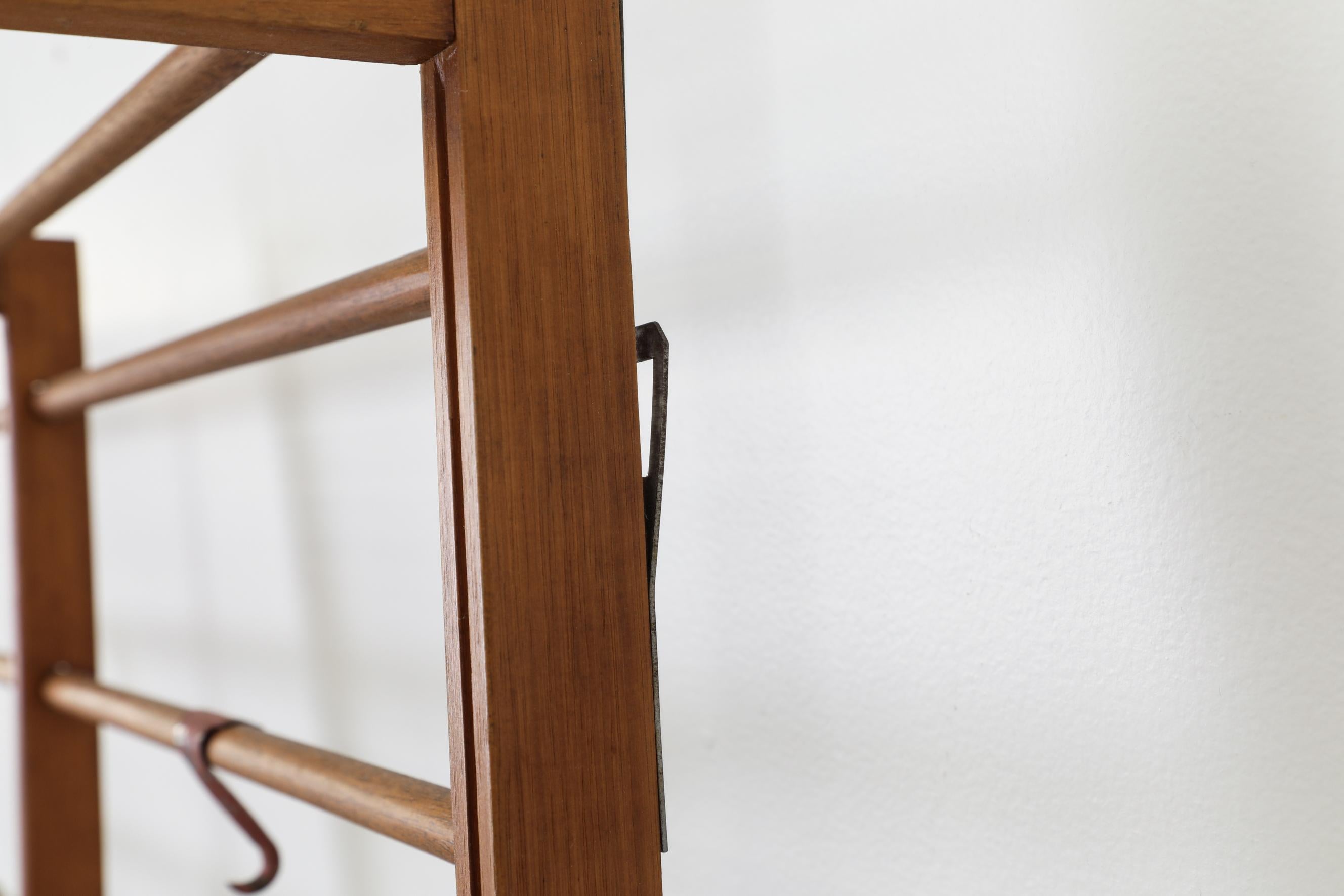 Rare Early Pilastro Teak Coat Rack 6