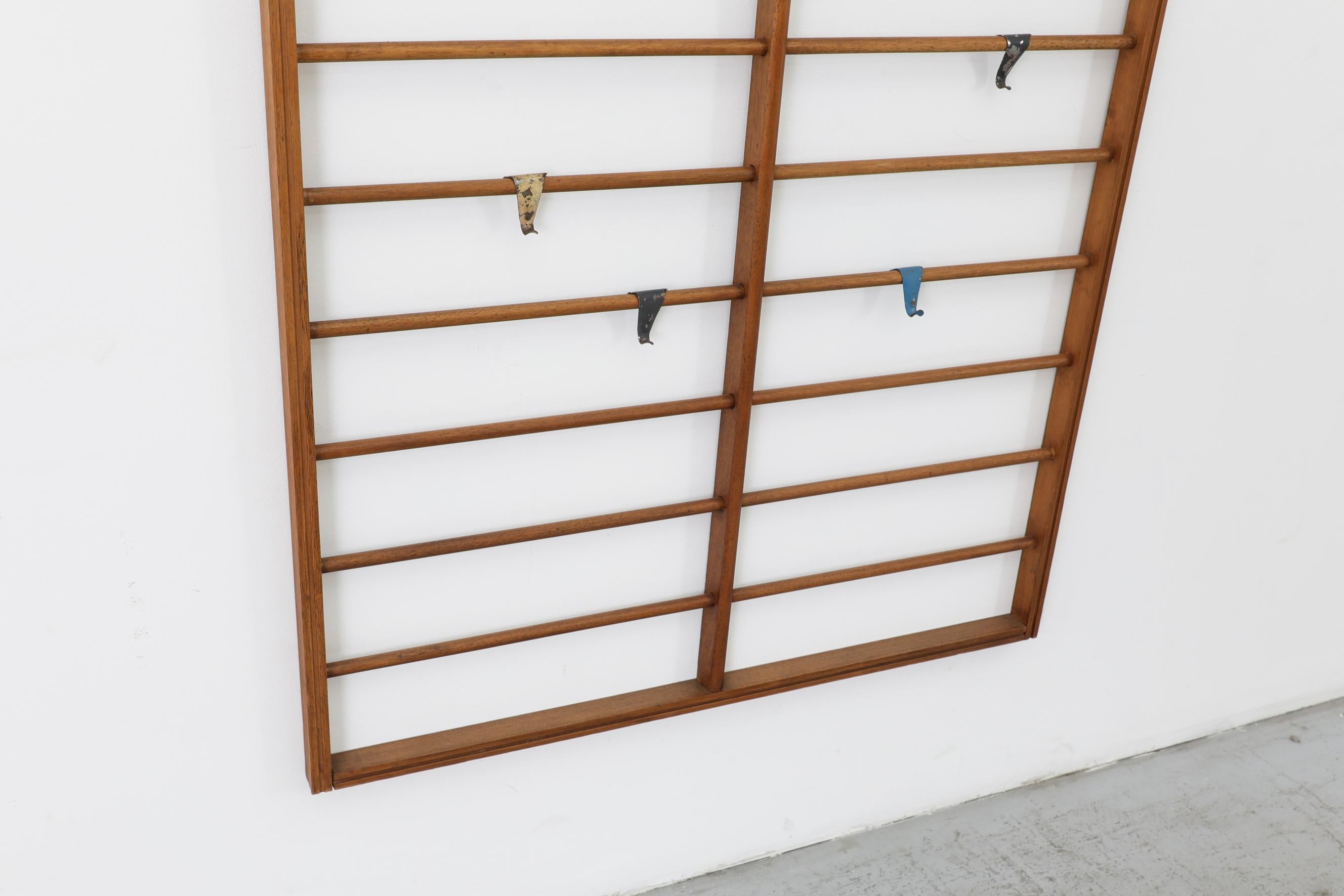 Mid-20th Century Rare Early Pilastro Teak Coat Rack