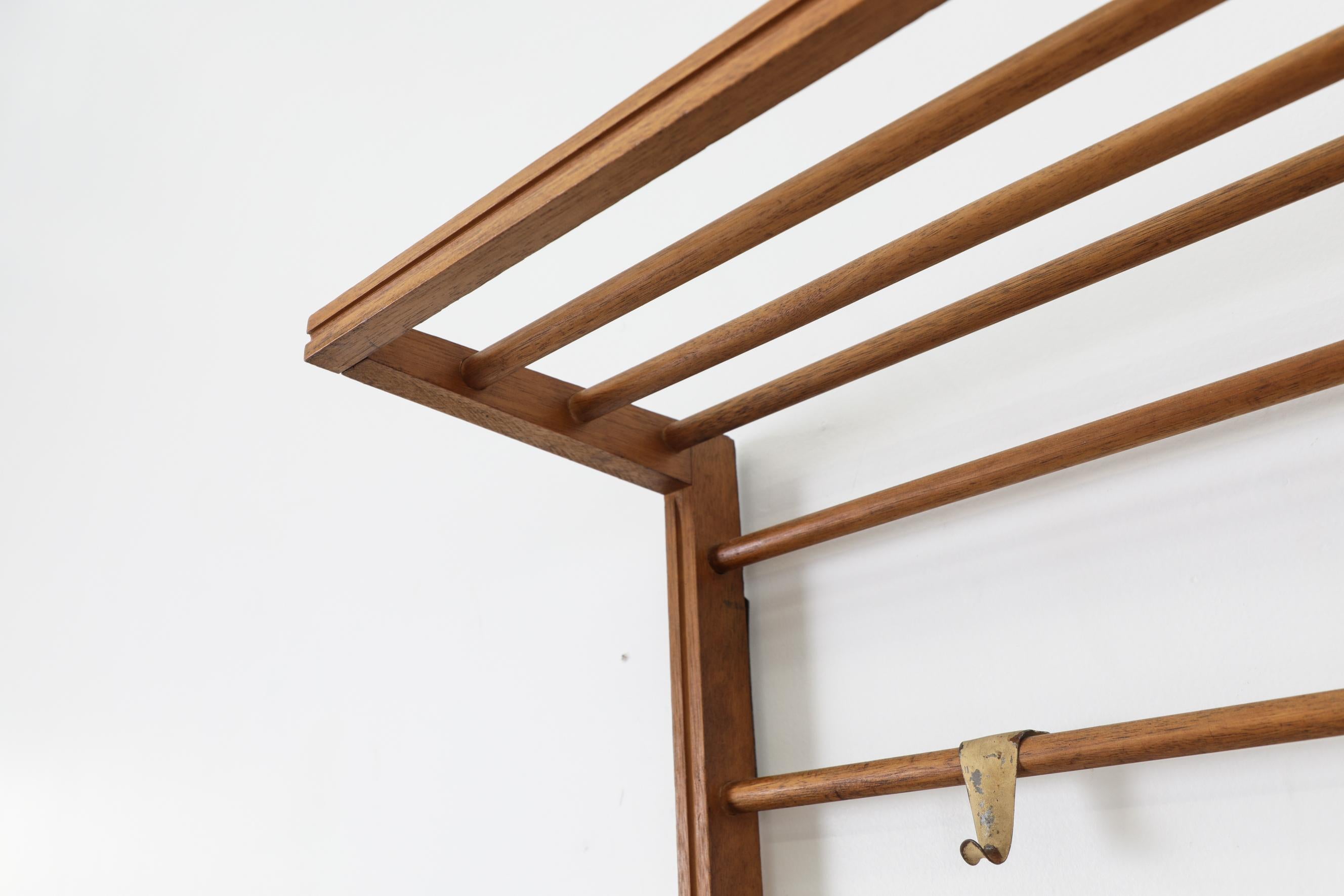 Rare Early Pilastro Teak Coat Rack 1