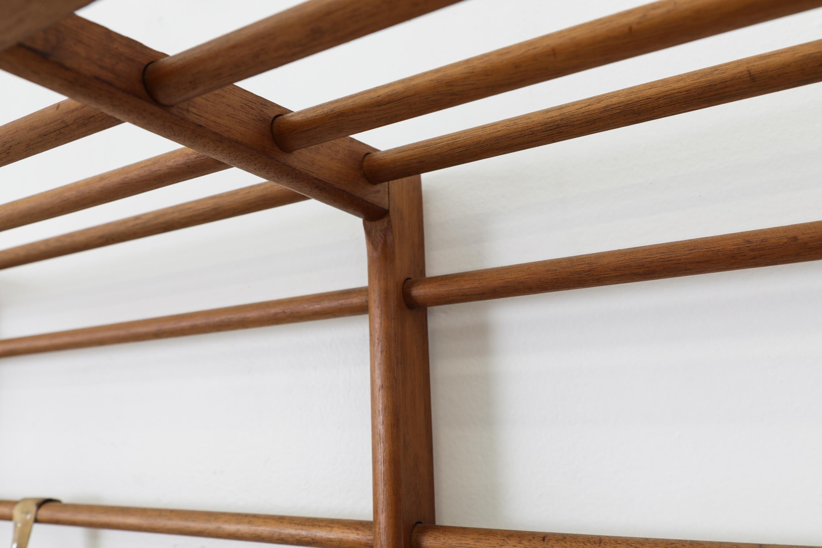 Rare Early Pilastro Teak Coat Rack 2