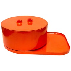 Rare Early Production Salad Bowl with Lid and Plater by Massimo Vignelli