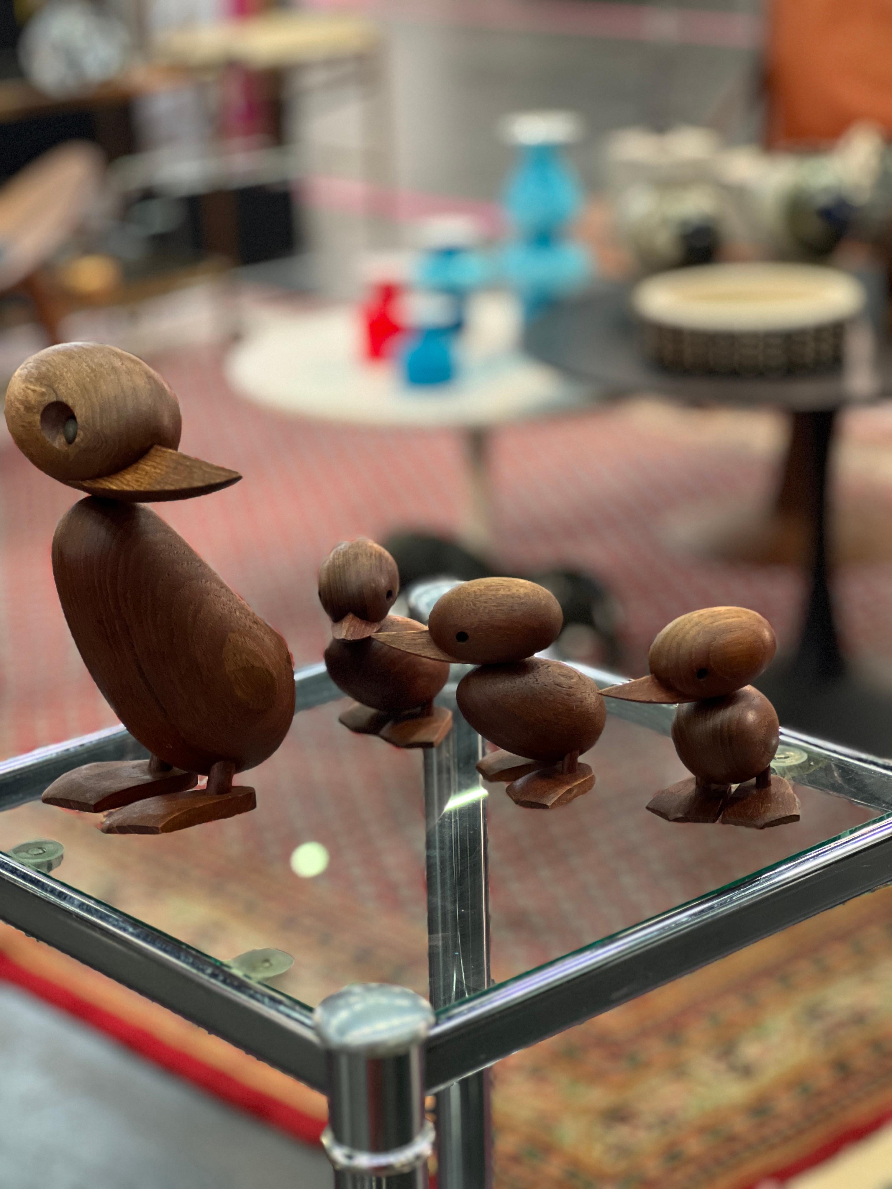Rare Early Production Set of Hans Bølling Duck and Duckling, Denmark, 1950s For Sale 1