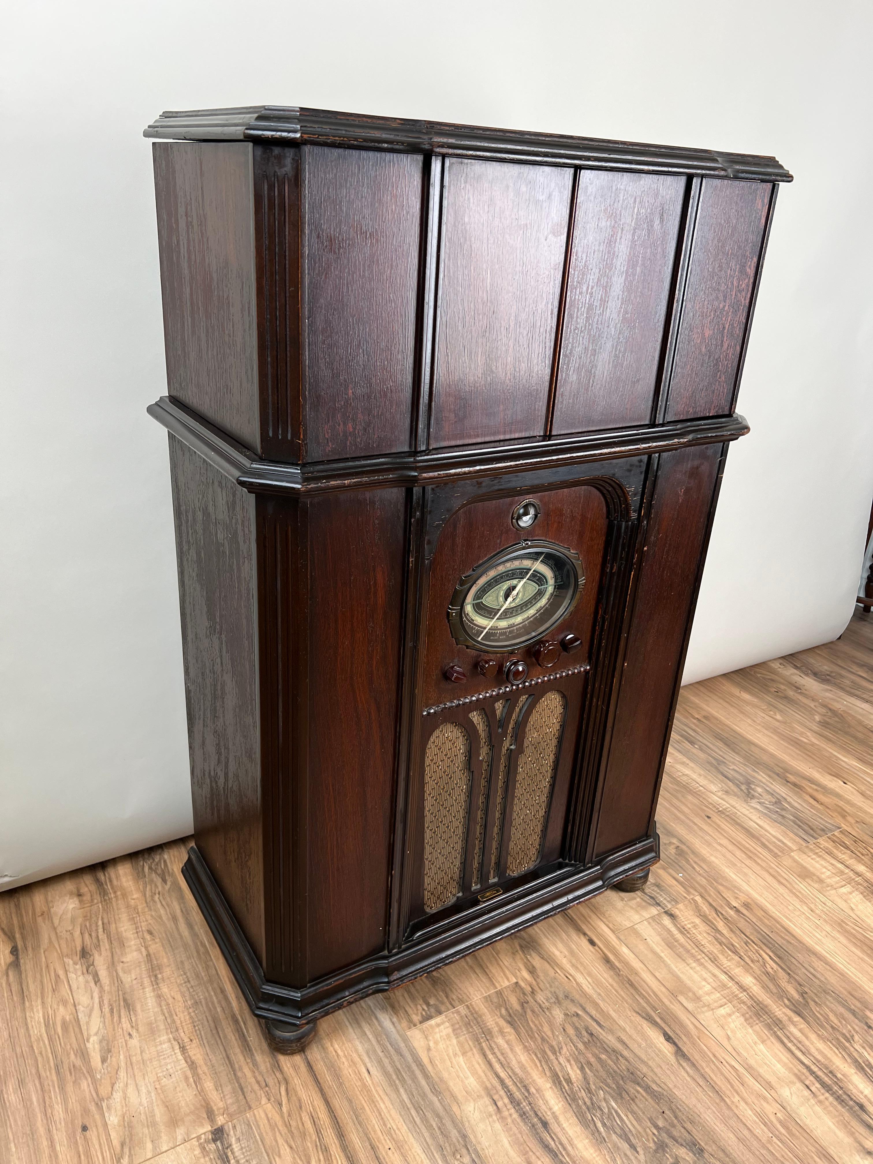 Raro RadioBar Art Decó de la Prohibición temprana c. Principios de los años 30 en venta 5