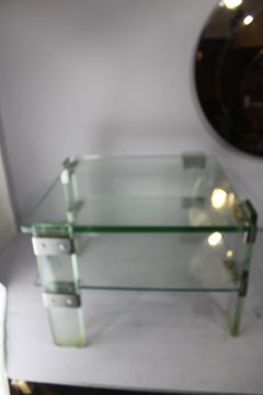 rare early Radice glass end table all in saint gobain glass
