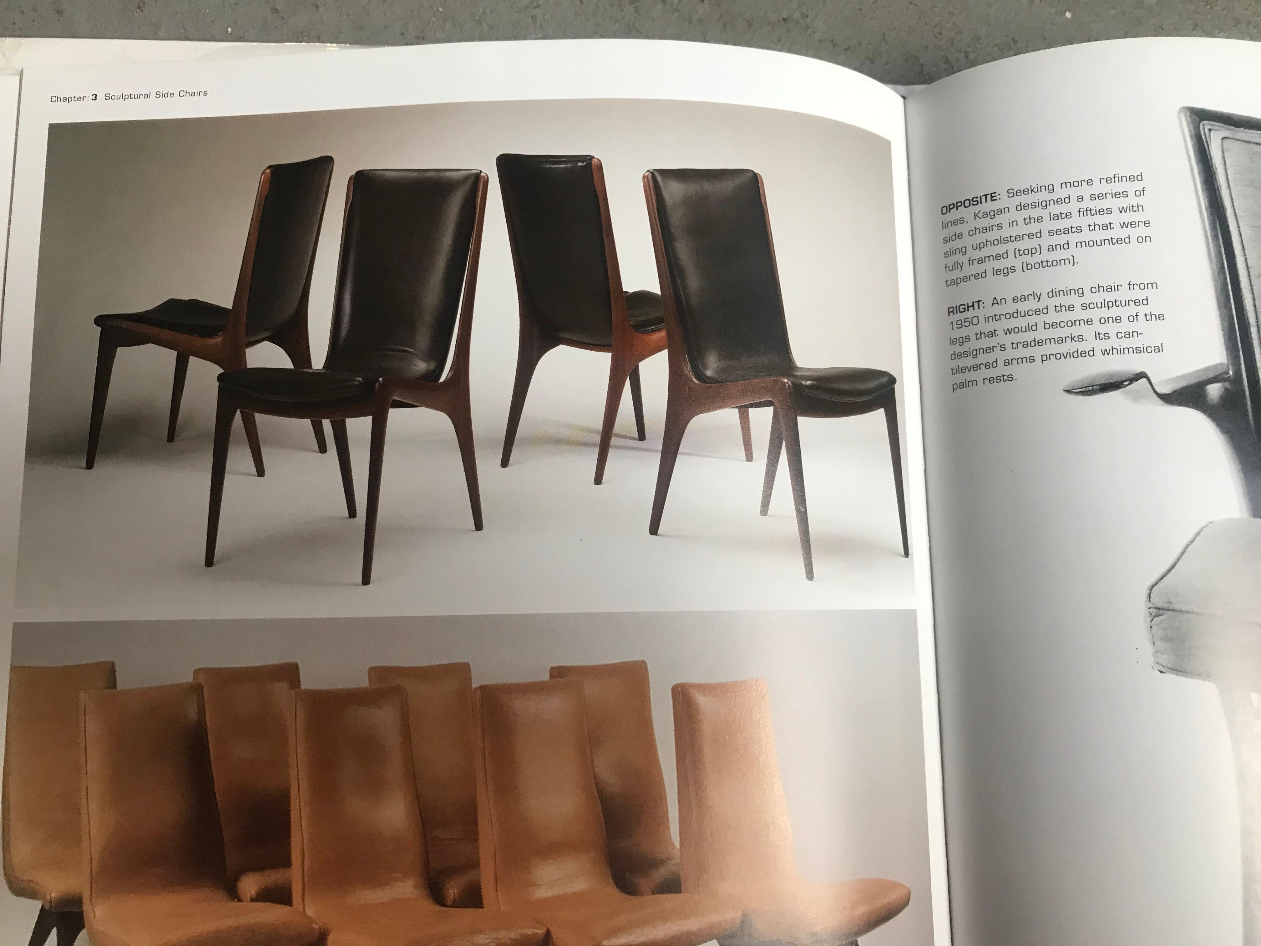 Rare Early Set of 8 Vladimir Kagan Custom Made Sculpted Sling Chairs  5