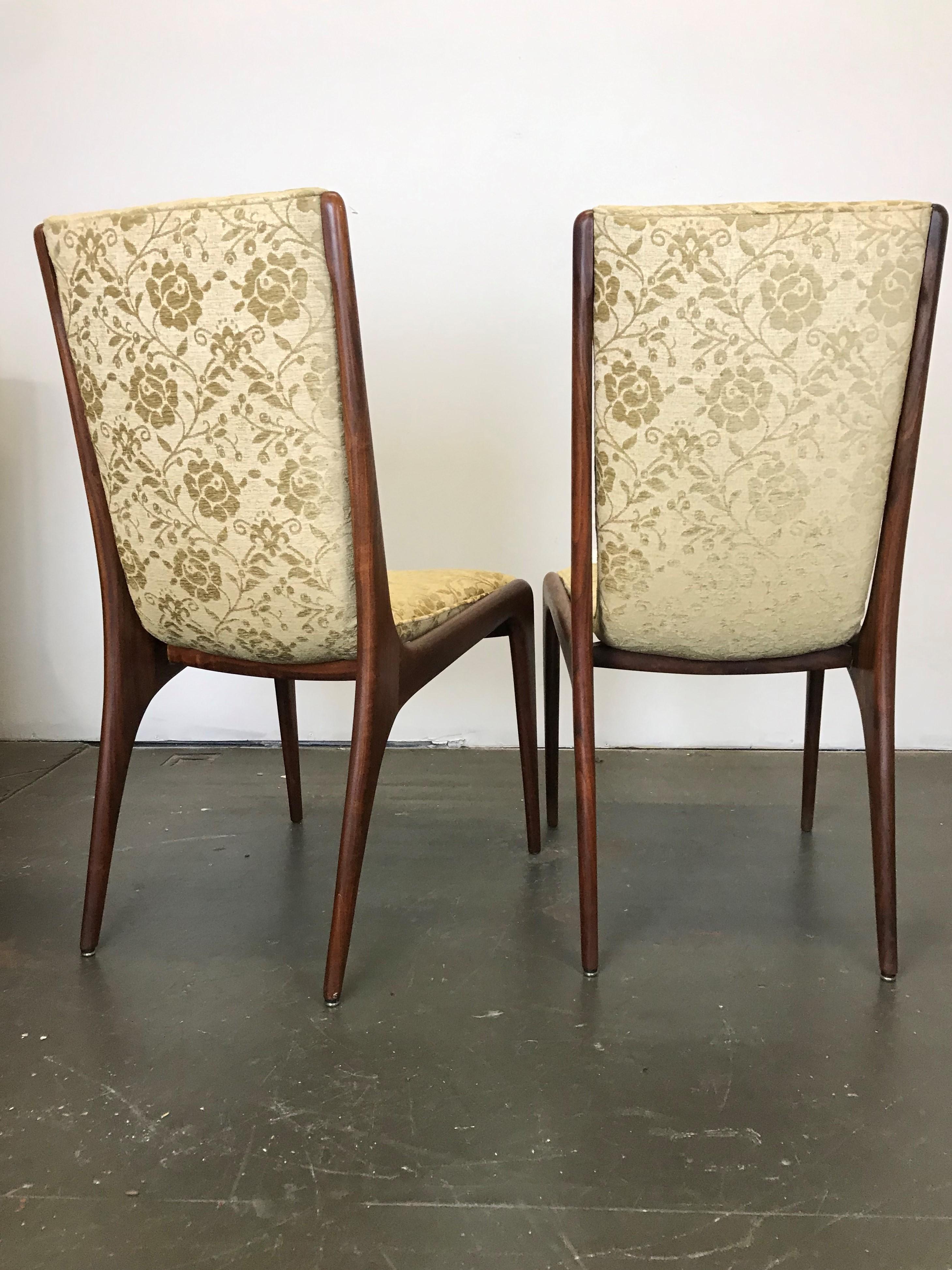 American Rare Early Set of 8 Vladimir Kagan Custom Made Sculpted Sling Chairs 