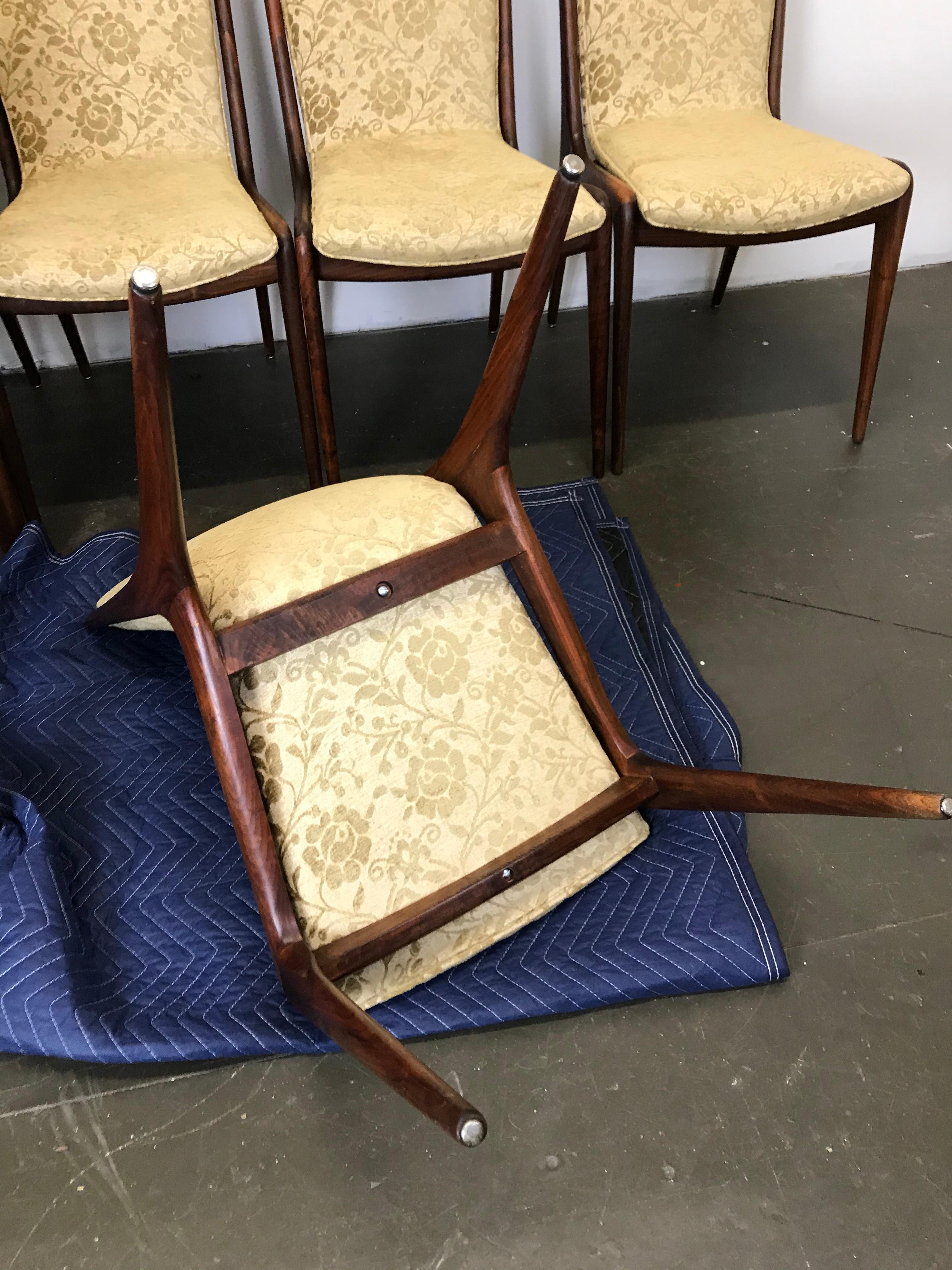 Rare Early Set of 8 Vladimir Kagan Custom Made Sculpted Sling Chairs  1