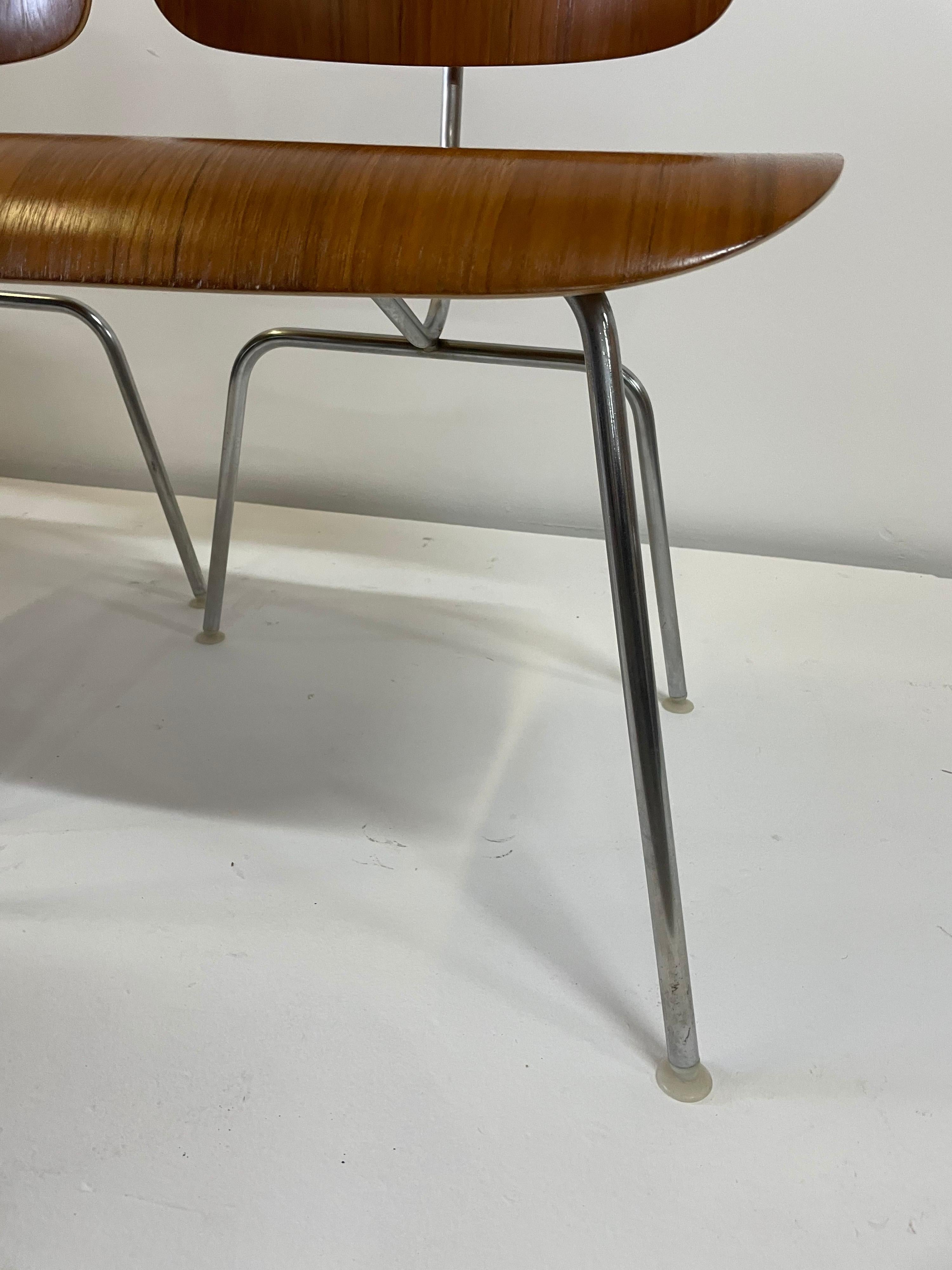 Rare Early Set of Charles and Ray Eames for Herman Miller Chairs in Zebrawood For Sale 5