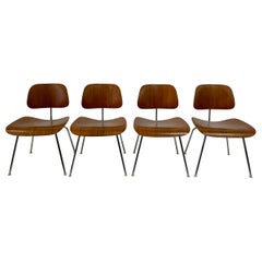 Rare Early Set of Charles and Ray Eames for Herman Miller Chairs in Zebrawood