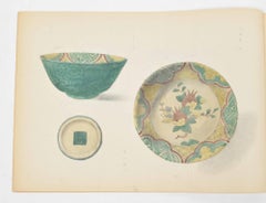 Rare Early Set of Japanese Lithography, illustrating Japanese Ceramic Art, 1878