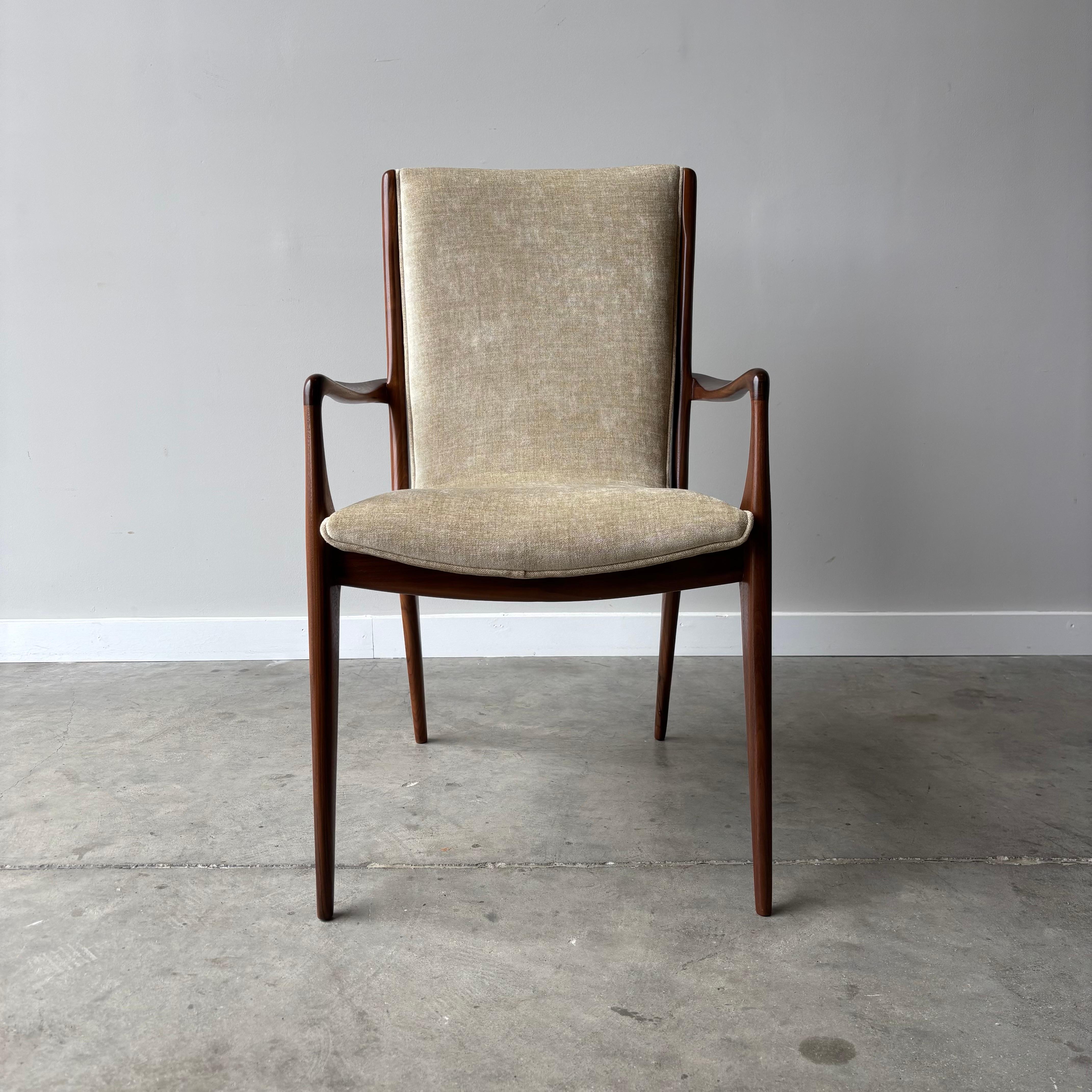 Mid-Century moderno Raro set di sei sedie a fionda Vladimir Kagan, circa 1950 in vendita