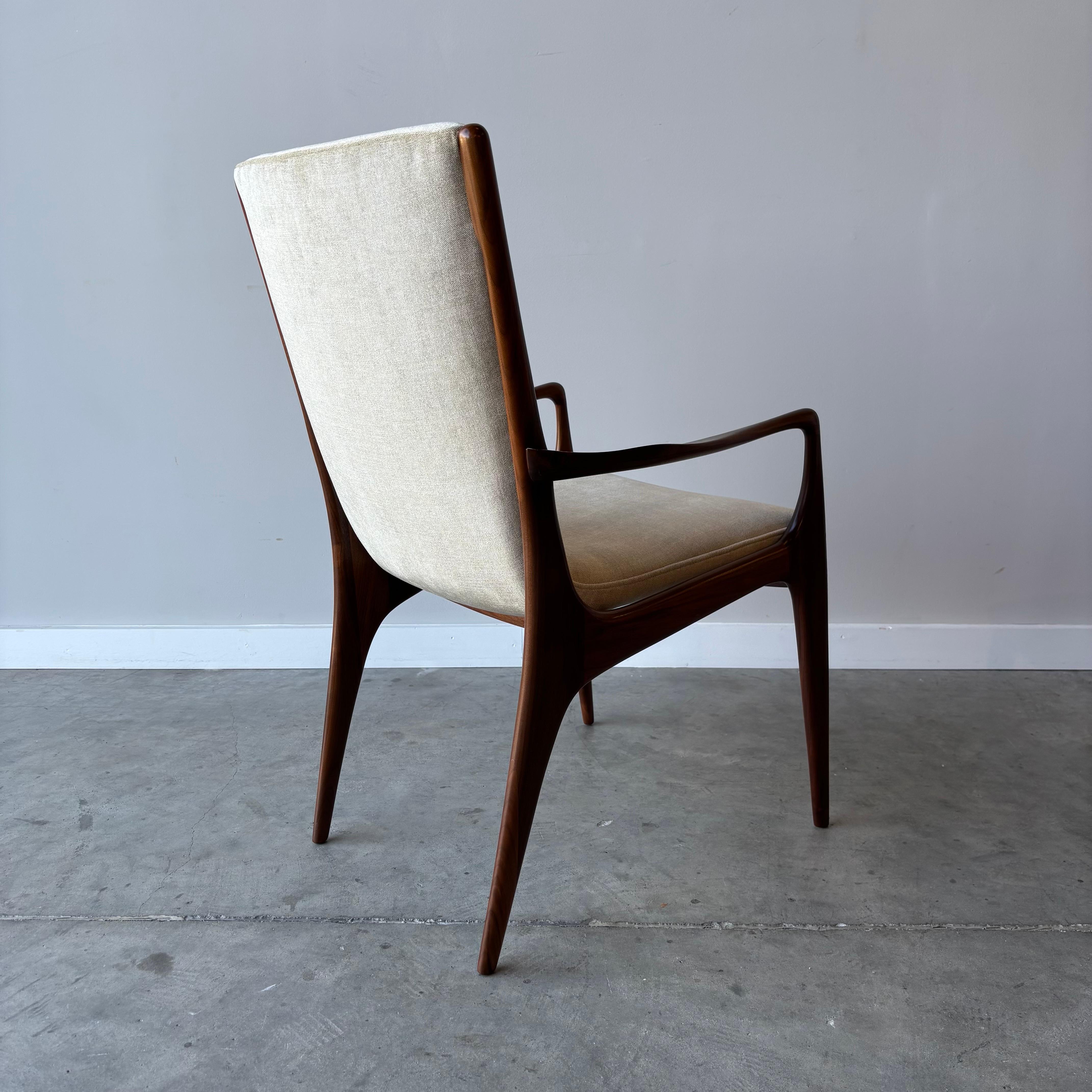 Raro set di sei sedie a fionda Vladimir Kagan, circa 1950 In condizioni buone in vendita a Raleigh, NC
