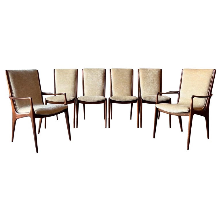 Rare Early Set of Six Vladimir Kagan Sling Chairs, circa 1950 For