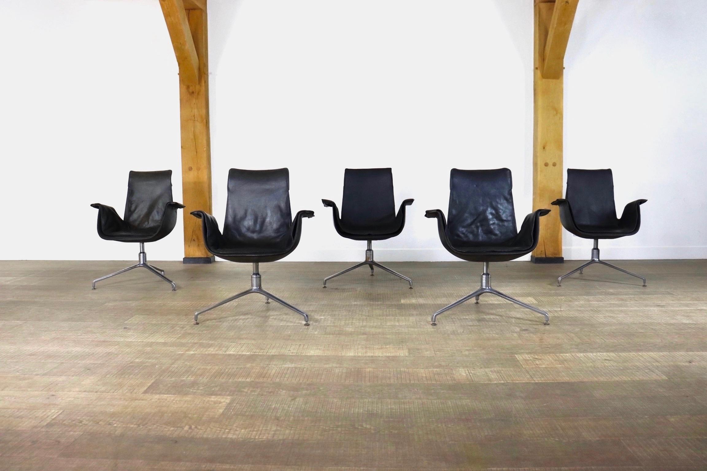 Rare Early Set Preben Fabricius & Jorgen Kastholm Bird Chairs for Kill, 1964 In Good Condition In ABCOUDE, UT