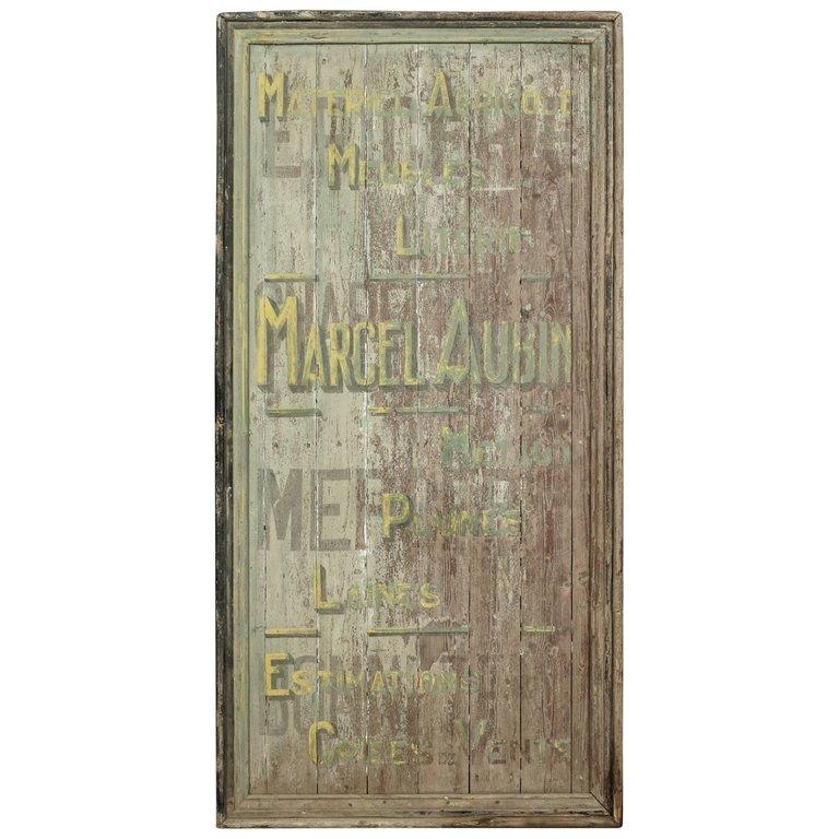 Rare Vintage Shop Sign from France, circa 1880 In Good Condition For Sale In Nashville, TN