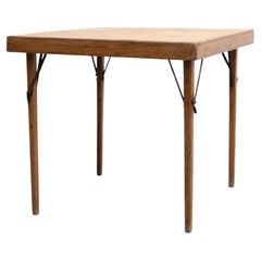 Rare Early Thonet Folding Legs Wood Table Model T211, circa 1930