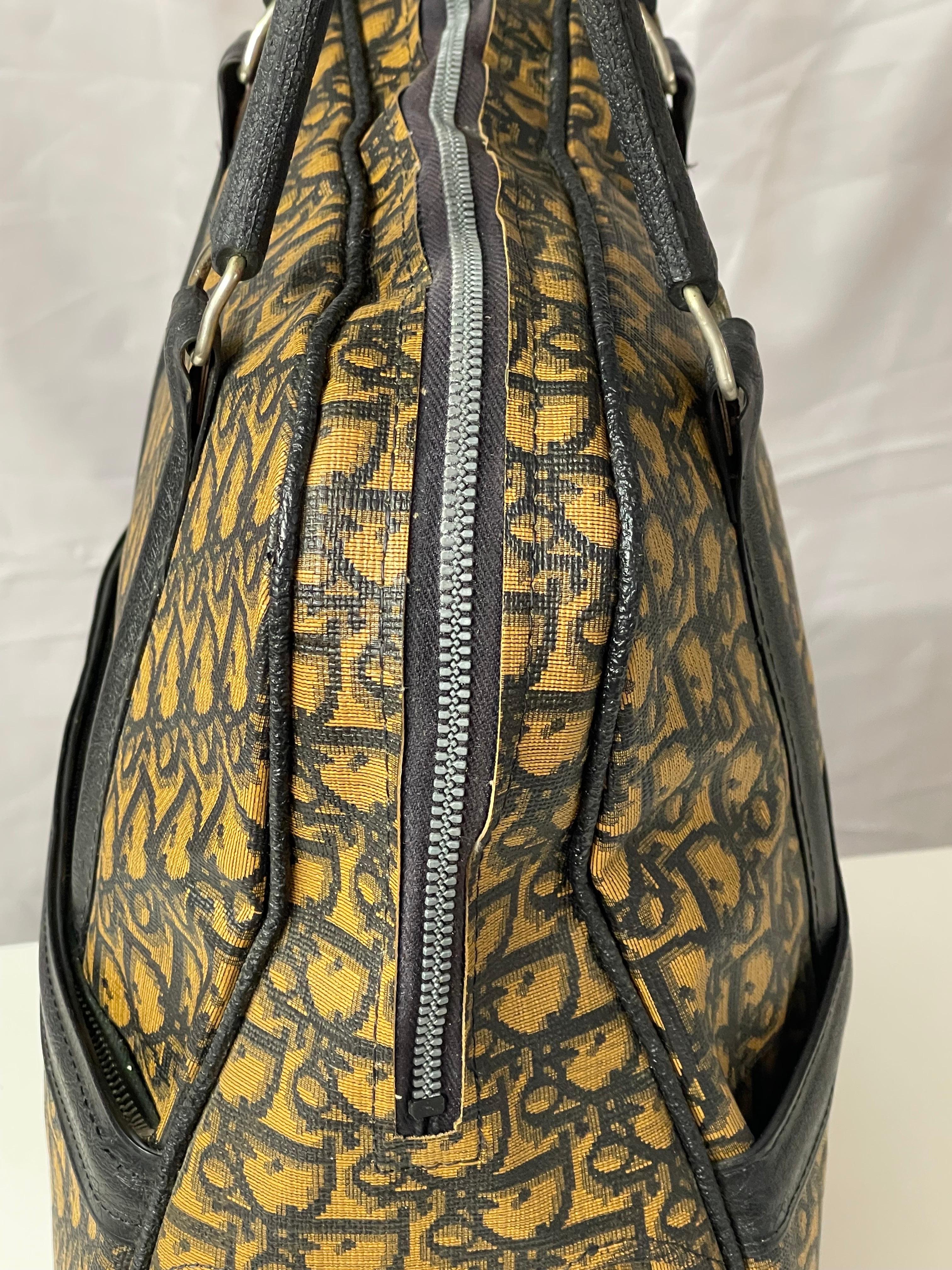 Rare Early Vintage Christian Dior Monogrammed Bowling Bag For Sale 6
