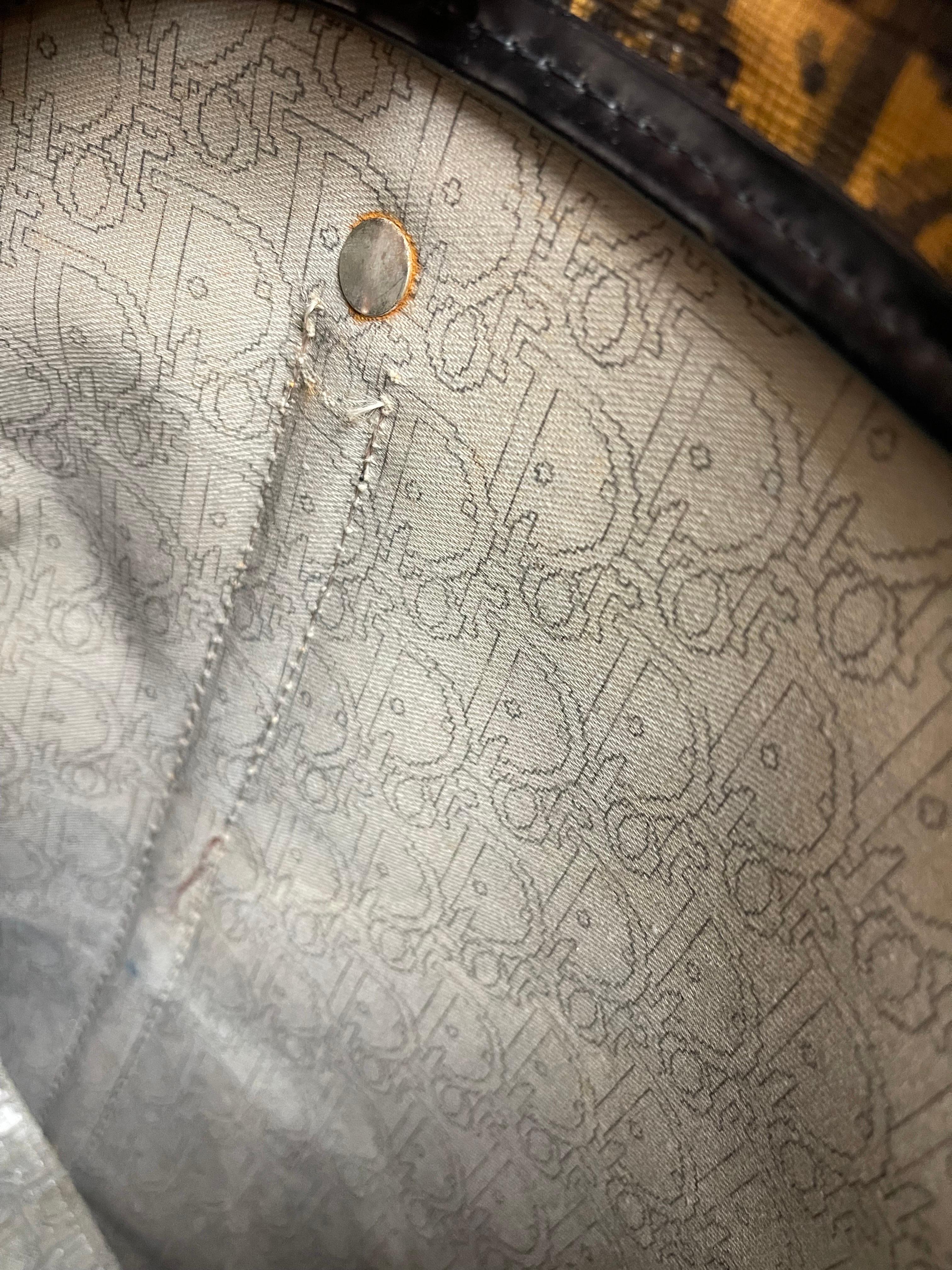 Rare Early Vintage Christian Dior Monogrammed Bowling Bag For Sale 11