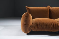 Rare Early Vintage Marenco Sofa in velvet by Mario Marenco for Arflex Italy