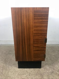 Rare East Indian Laurel Art Deco, Machine Age Cabinet by Gilbert Rohde