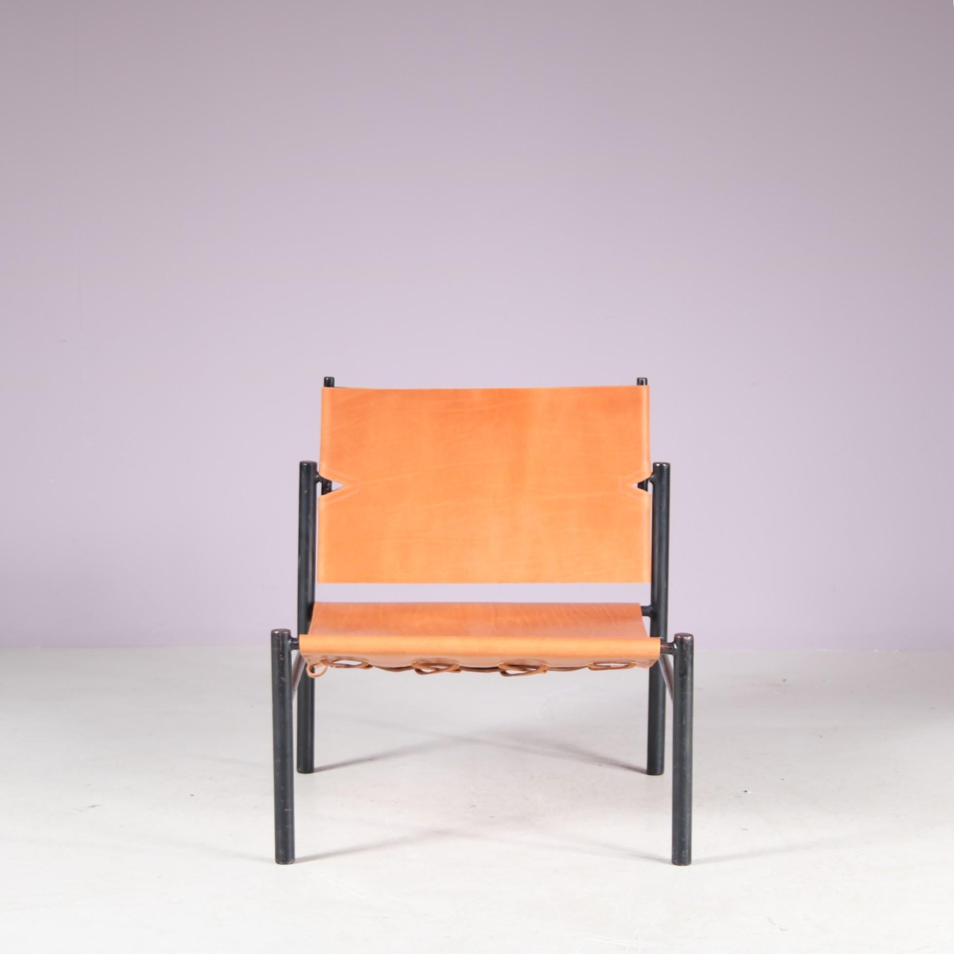 Olandese Rara poltrona Easy Chair di Wim Den Boon, Paesi Bassi, 1950 in vendita