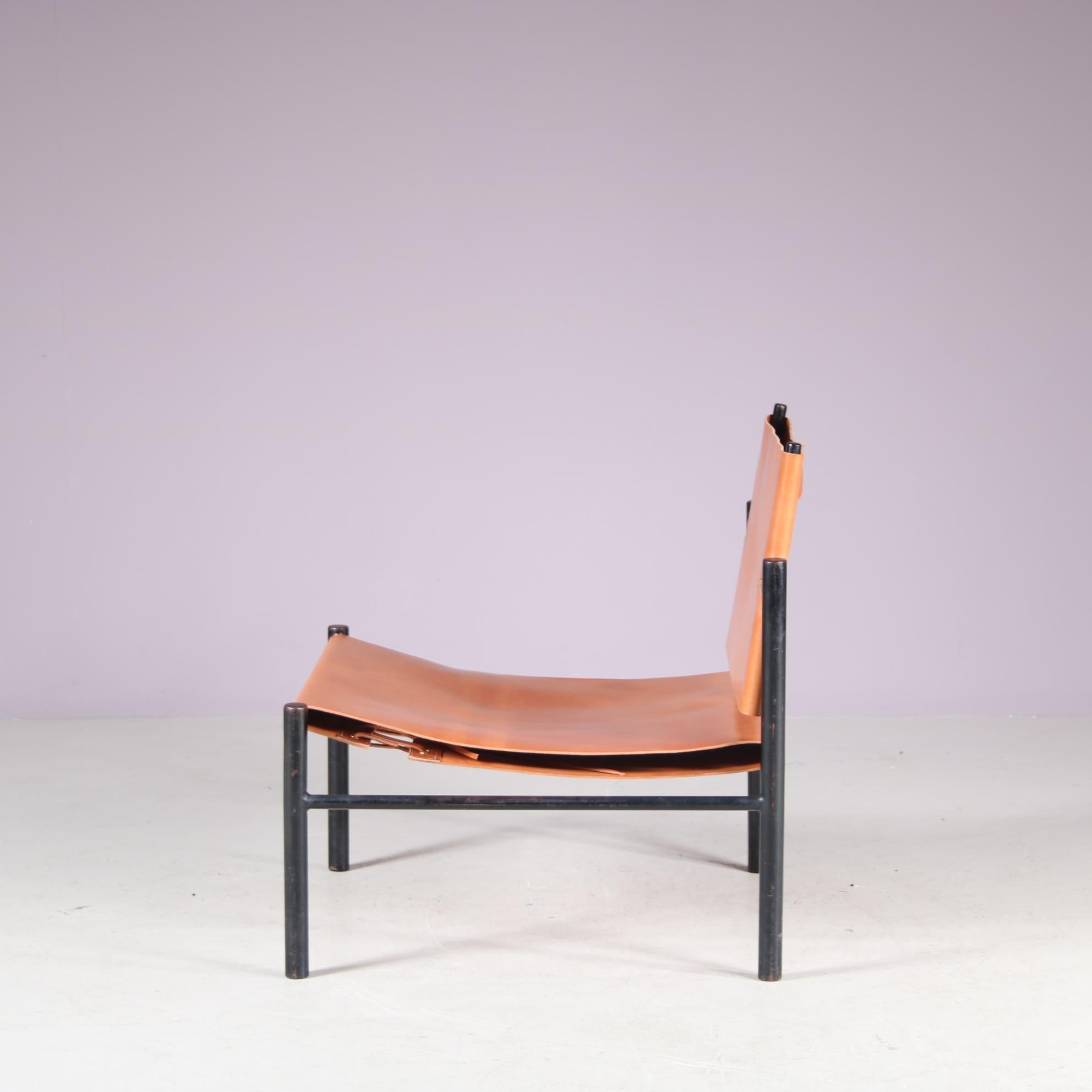 Pelle Rara poltrona Easy Chair di Wim Den Boon, Paesi Bassi, 1950 in vendita