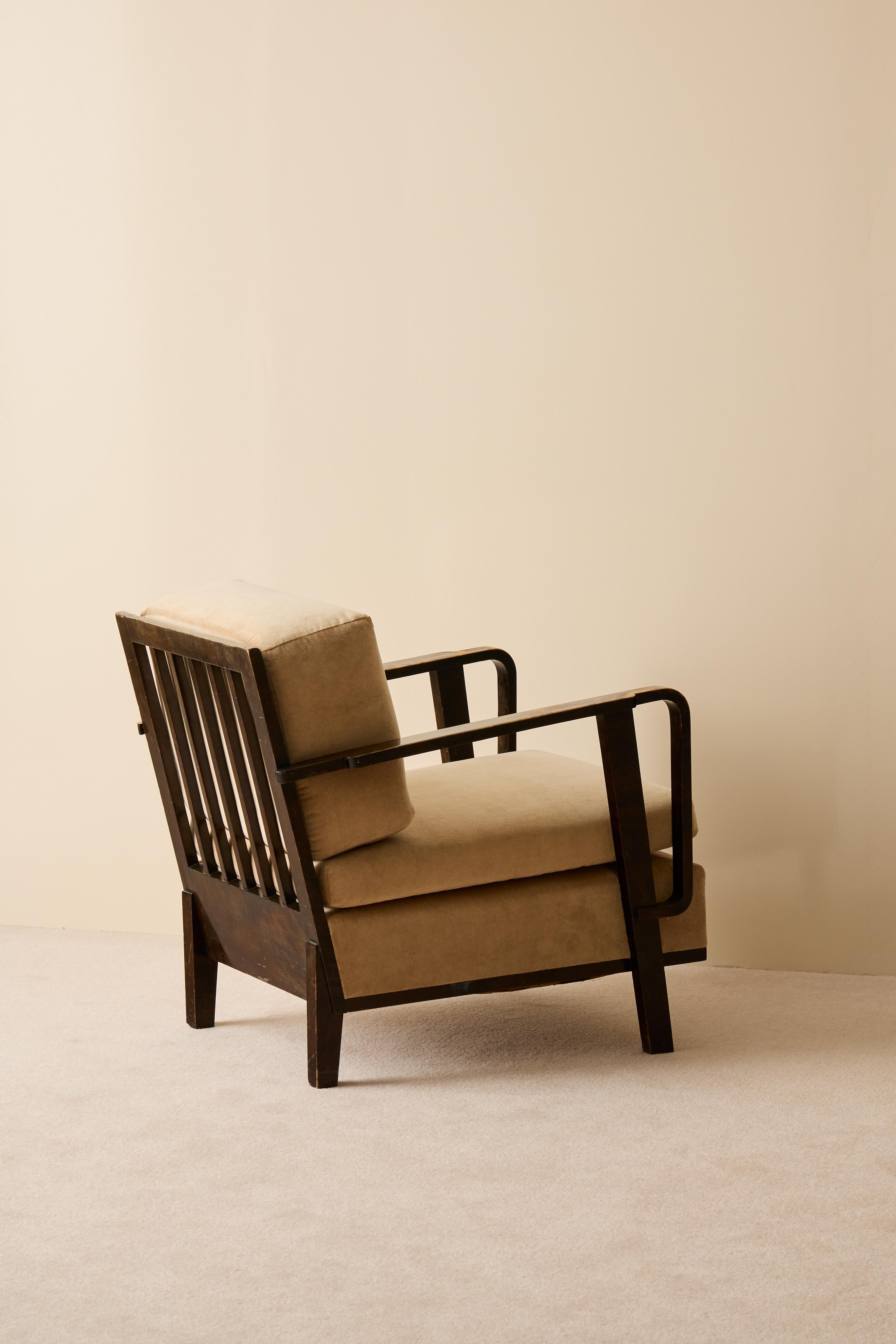 Milieu du XXe siècle Fauteuil rare, moderne suédois, années 1940 en vente