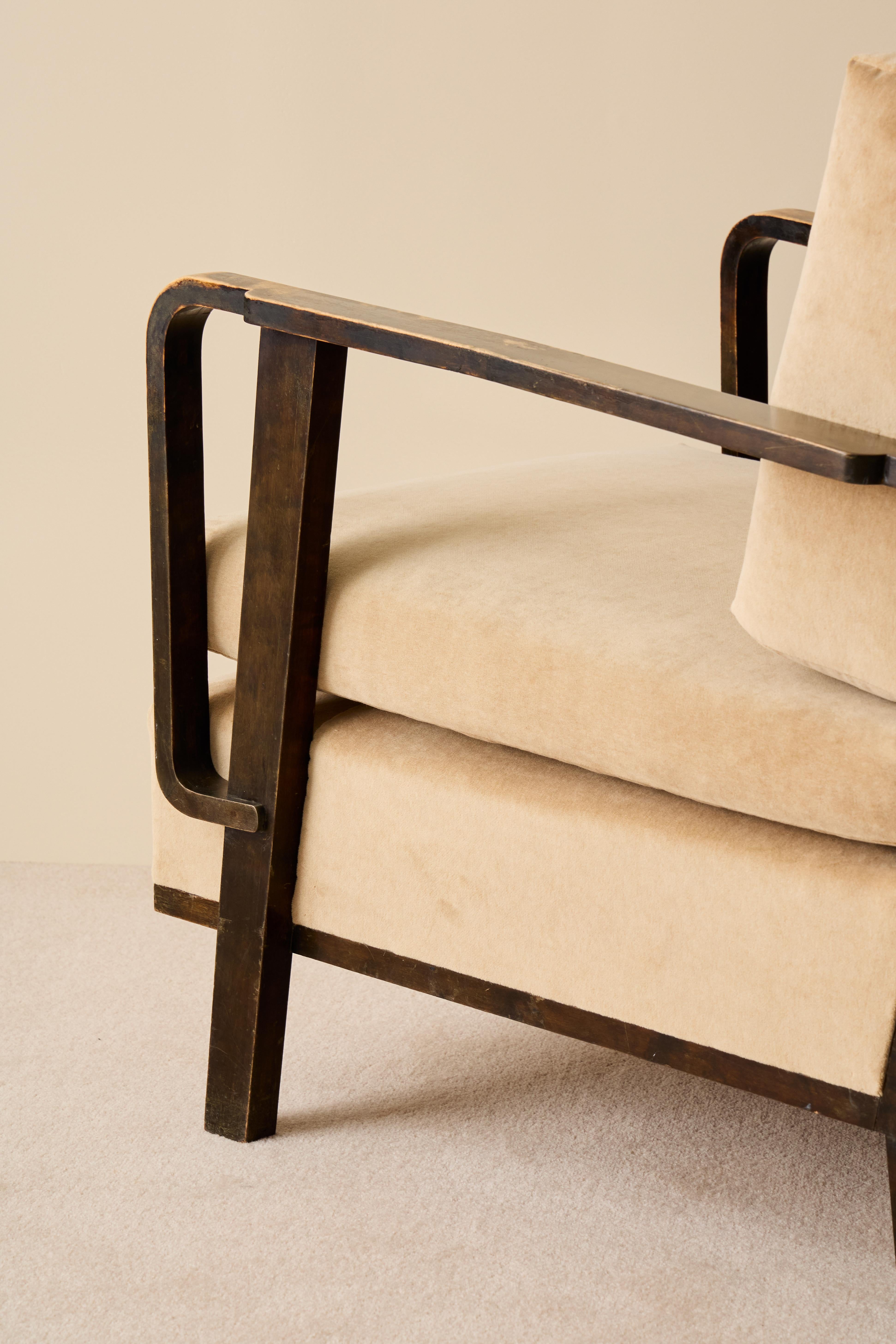 Tissu Fauteuil rare, moderne suédois, années 1940 en vente