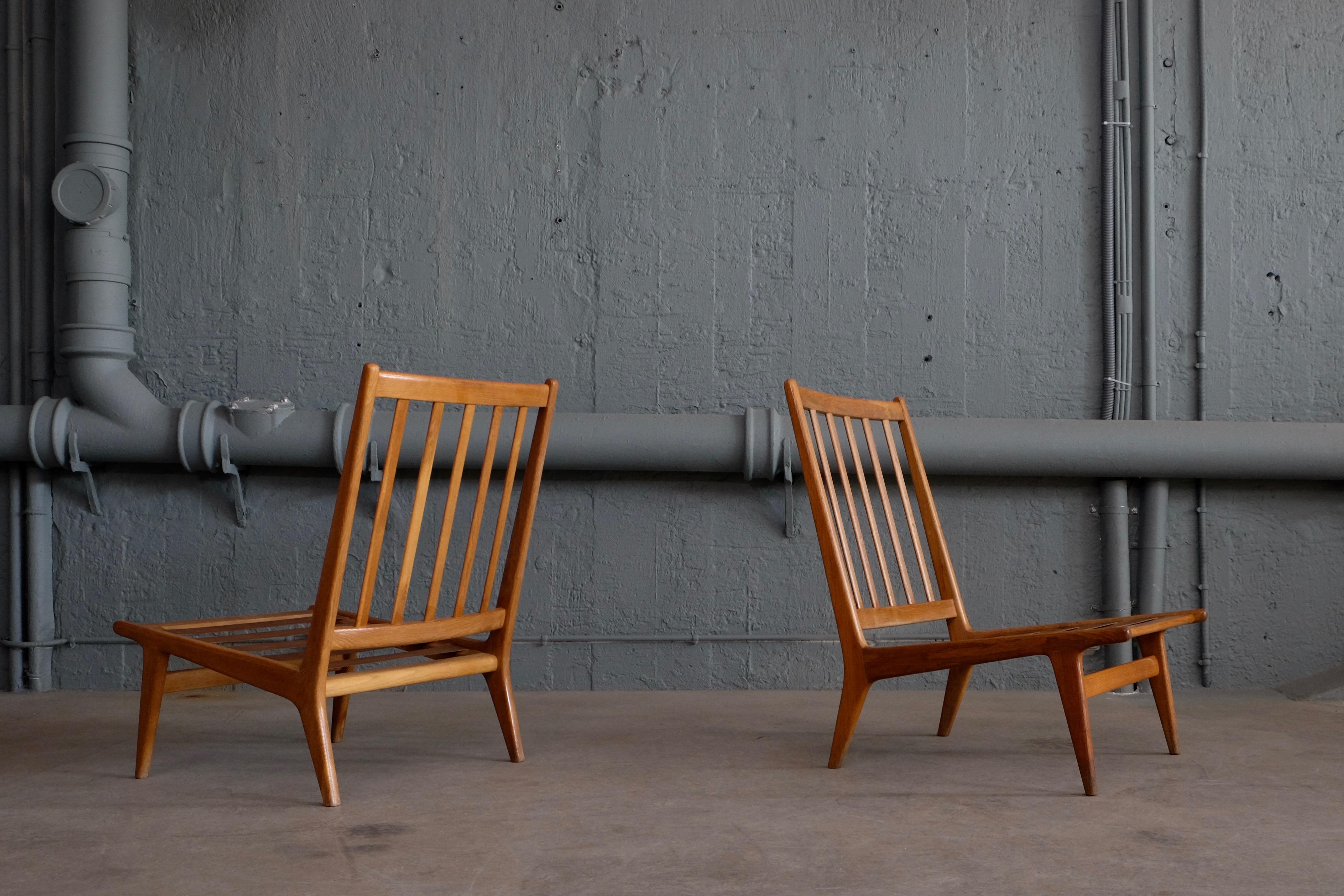 Rare Easy Chairs by Karl-Erik Ekselius, Sweden, 1960s In Excellent Condition In Stockholm, SE