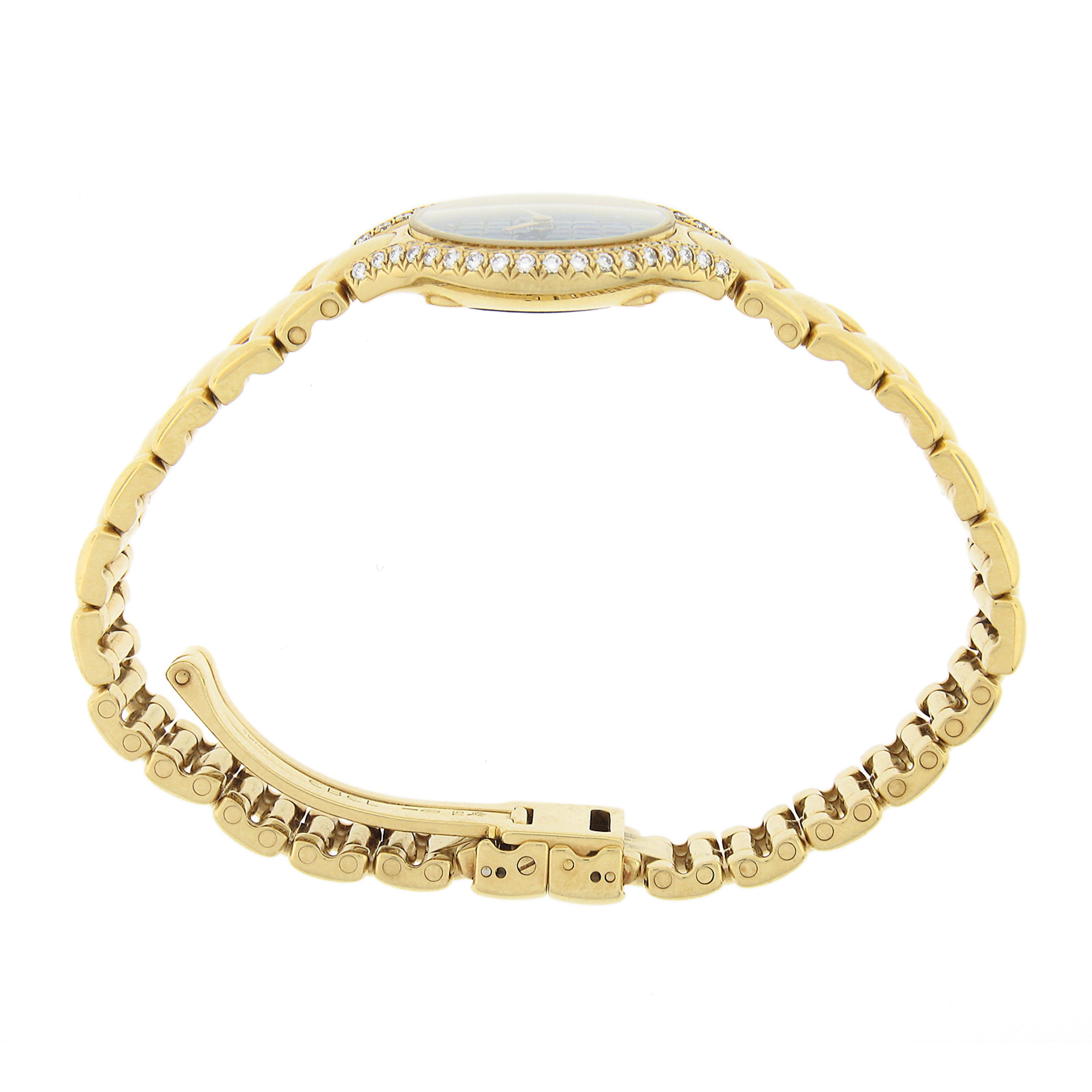 Ebel Beluga Bracelet montre à cadran en or jaune 18 carats avec diamants et saphirs, 24 mm en vente 2