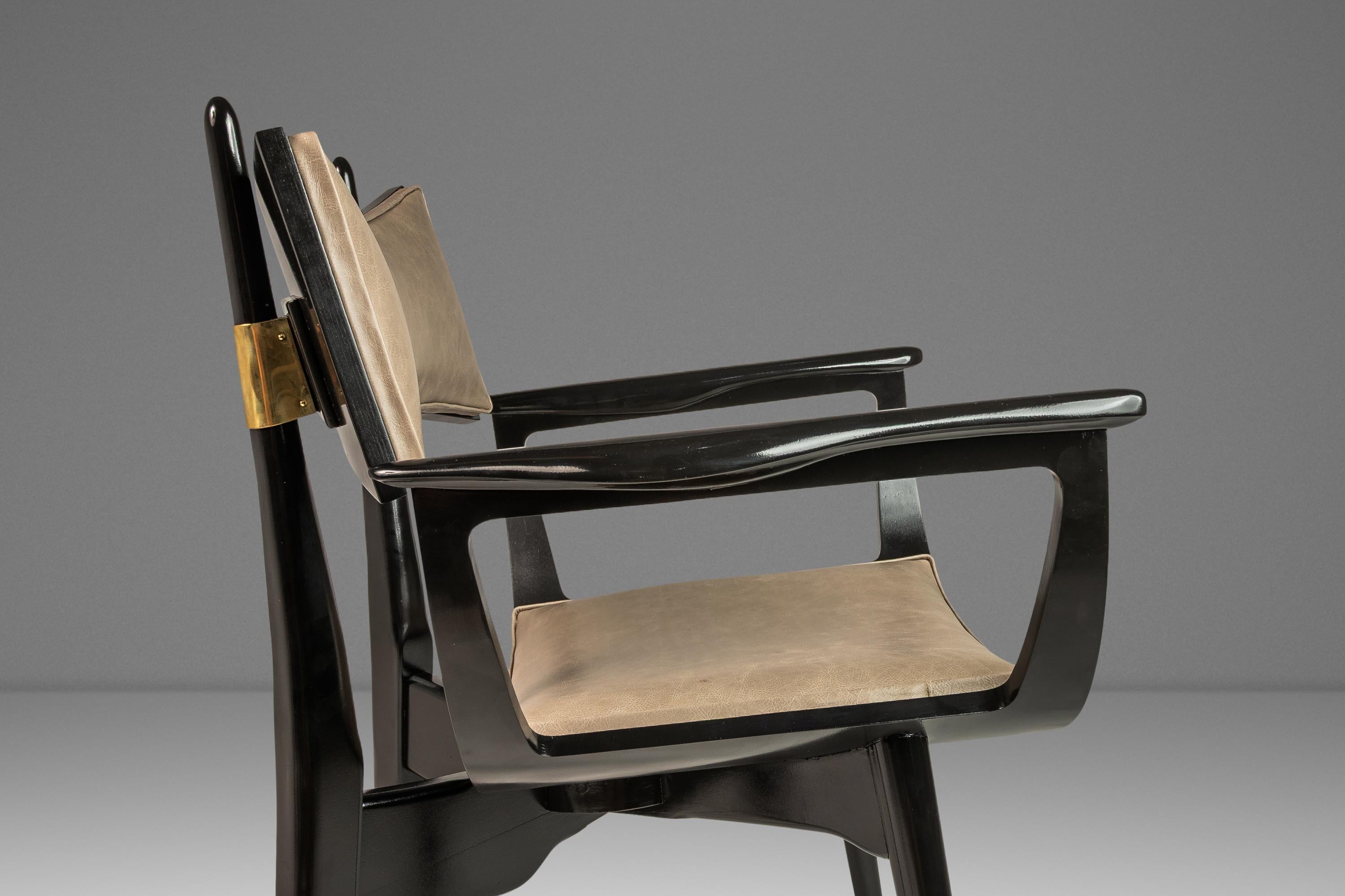 Rare Ebonized Armchair in Maple by Harold Schwartz for Romweber, USA, 1960s For Sale 5