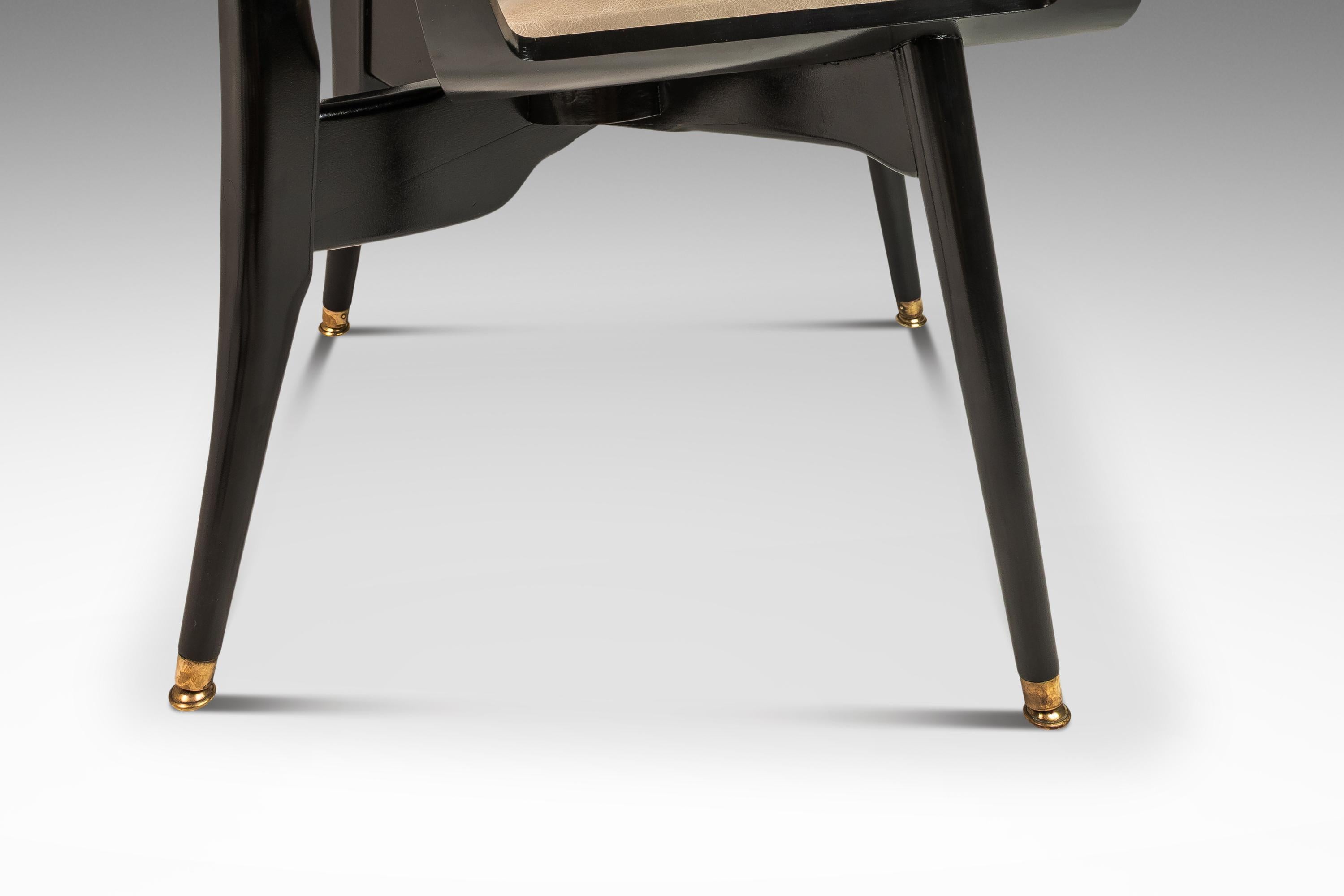 Rare Ebonized Armchair in Maple by Harold Schwartz for Romweber, USA, 1960s For Sale 6
