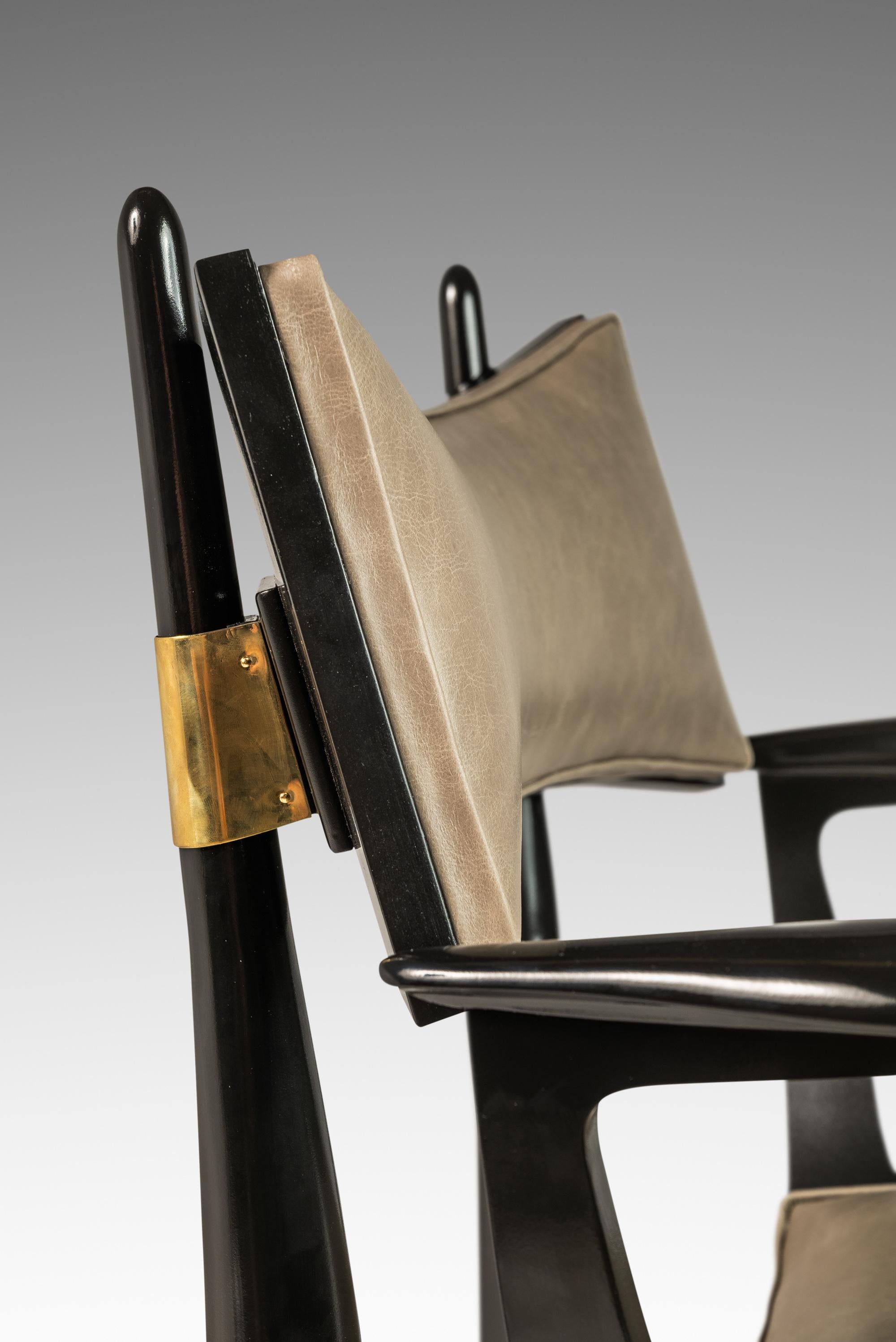 Rare Ebonized Armchair in Maple by Harold Schwartz for Romweber, USA, 1960s For Sale 8