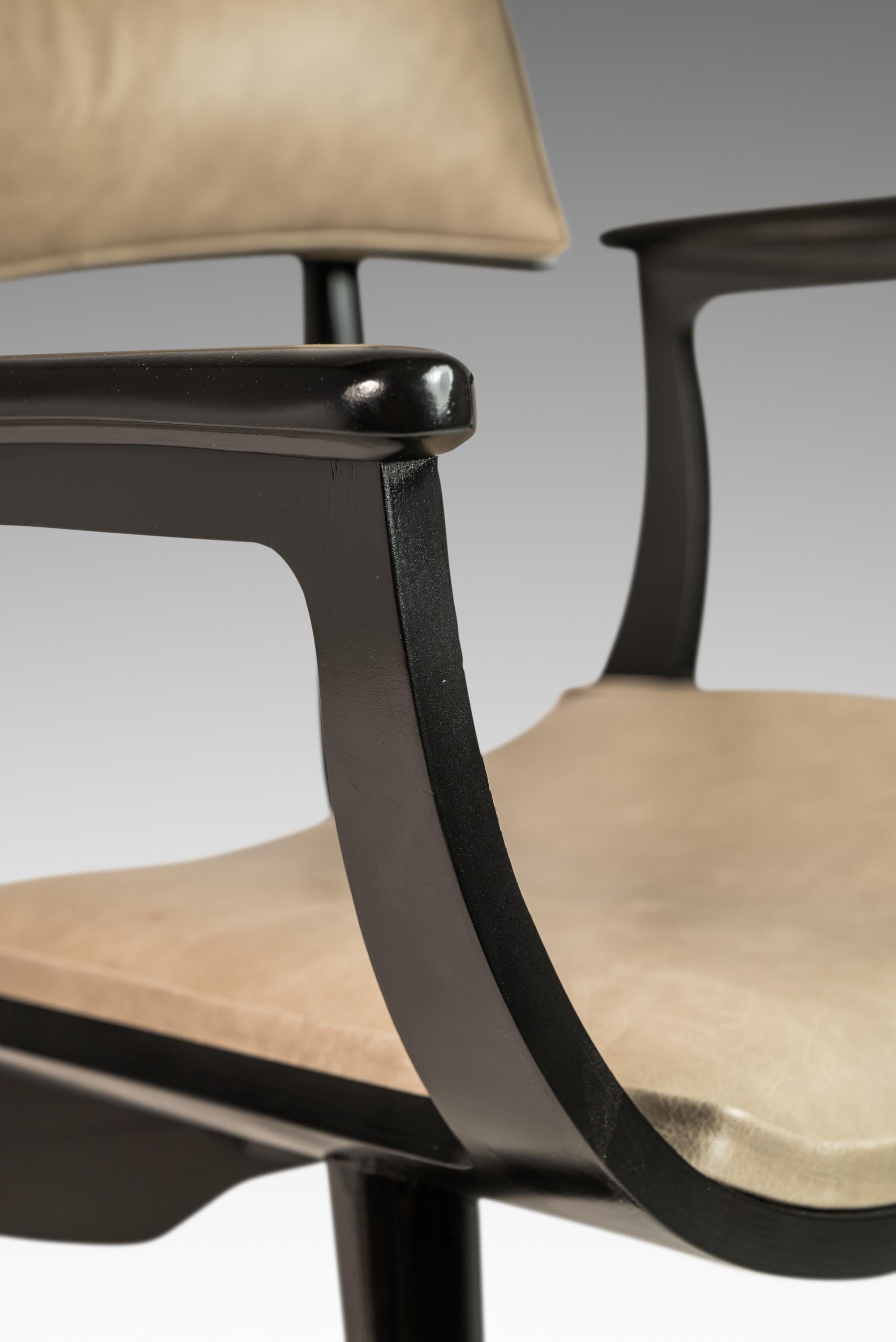 Rare Ebonized Armchair in Maple by Harold Schwartz for Romweber, USA, 1960s For Sale 9